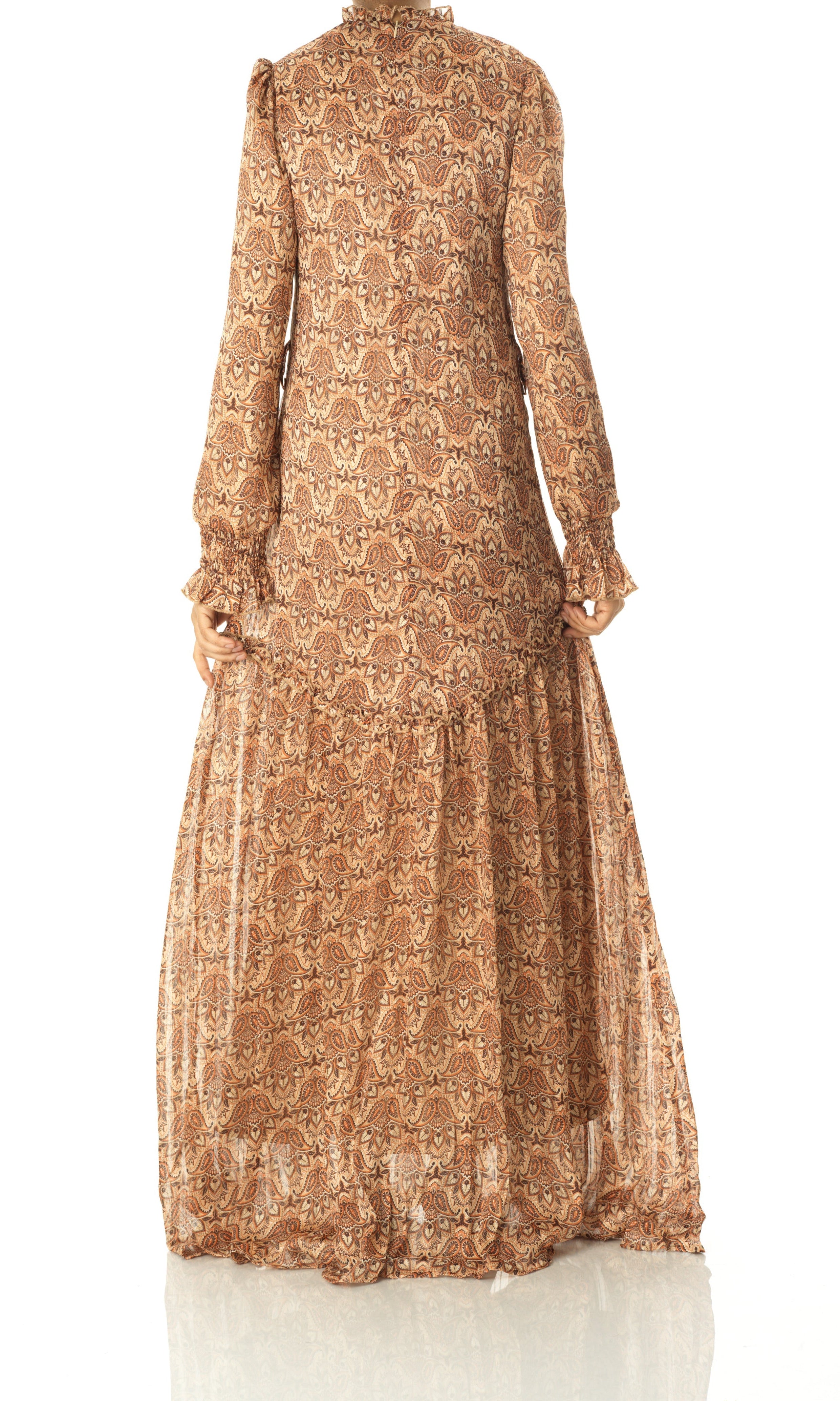 Brown sugar and Honey Marigold maxi dress Kabayare