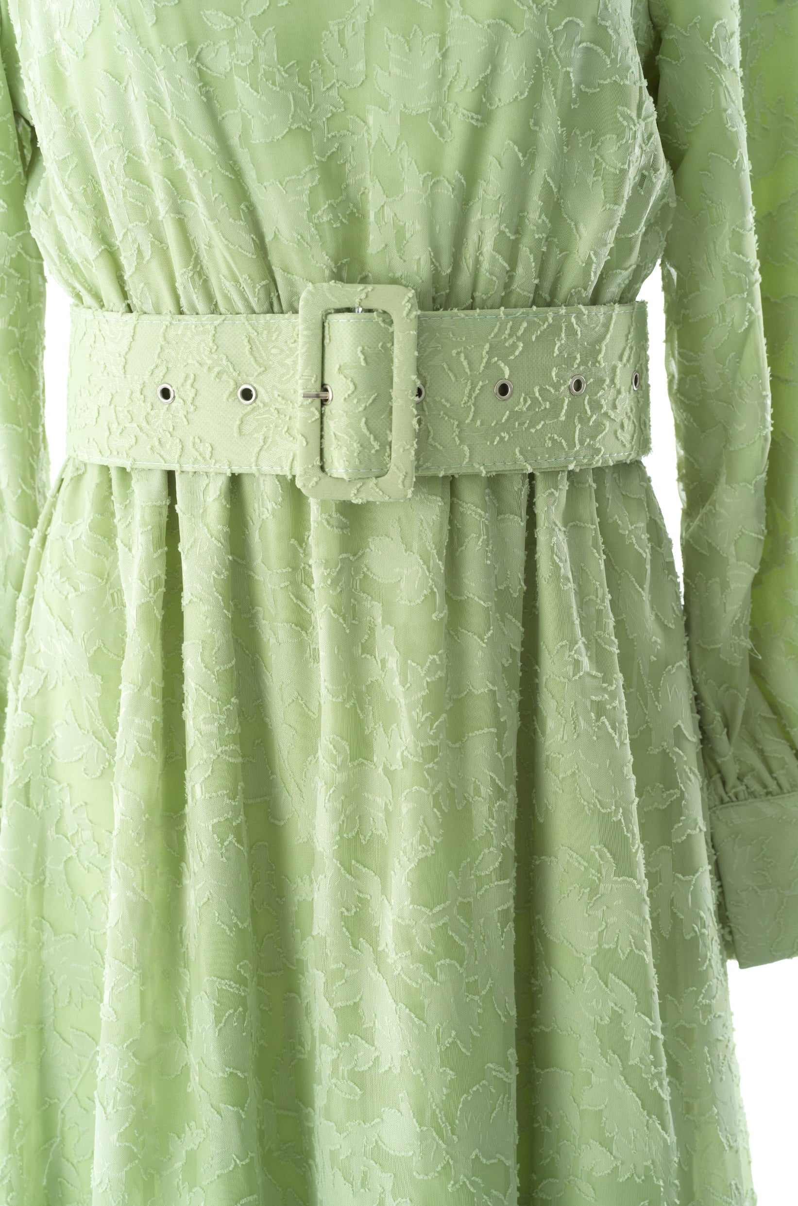 burnout floral maxi dress with belt Kabayare