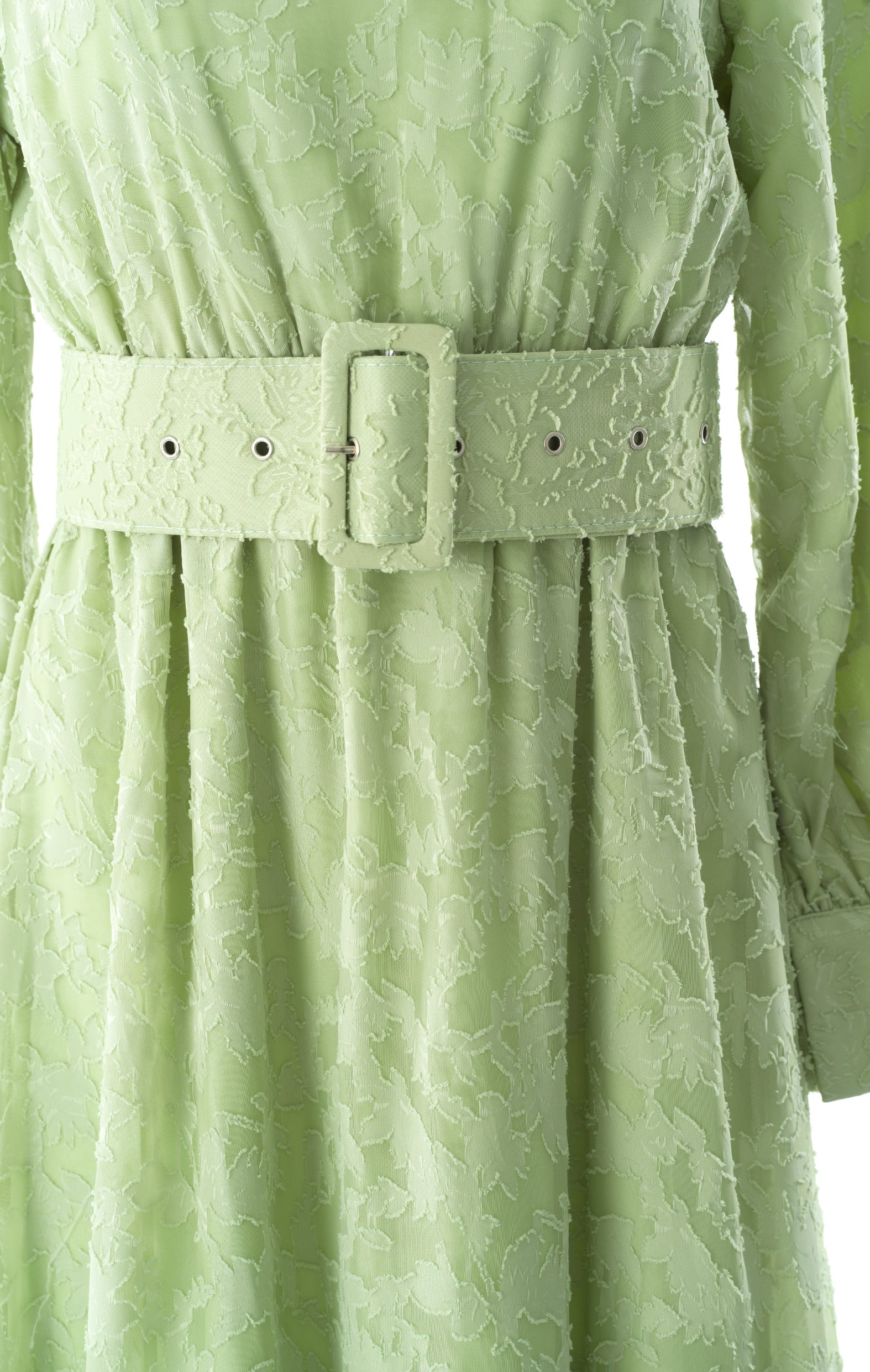 burnout floral maxi dress with belt Kabayare