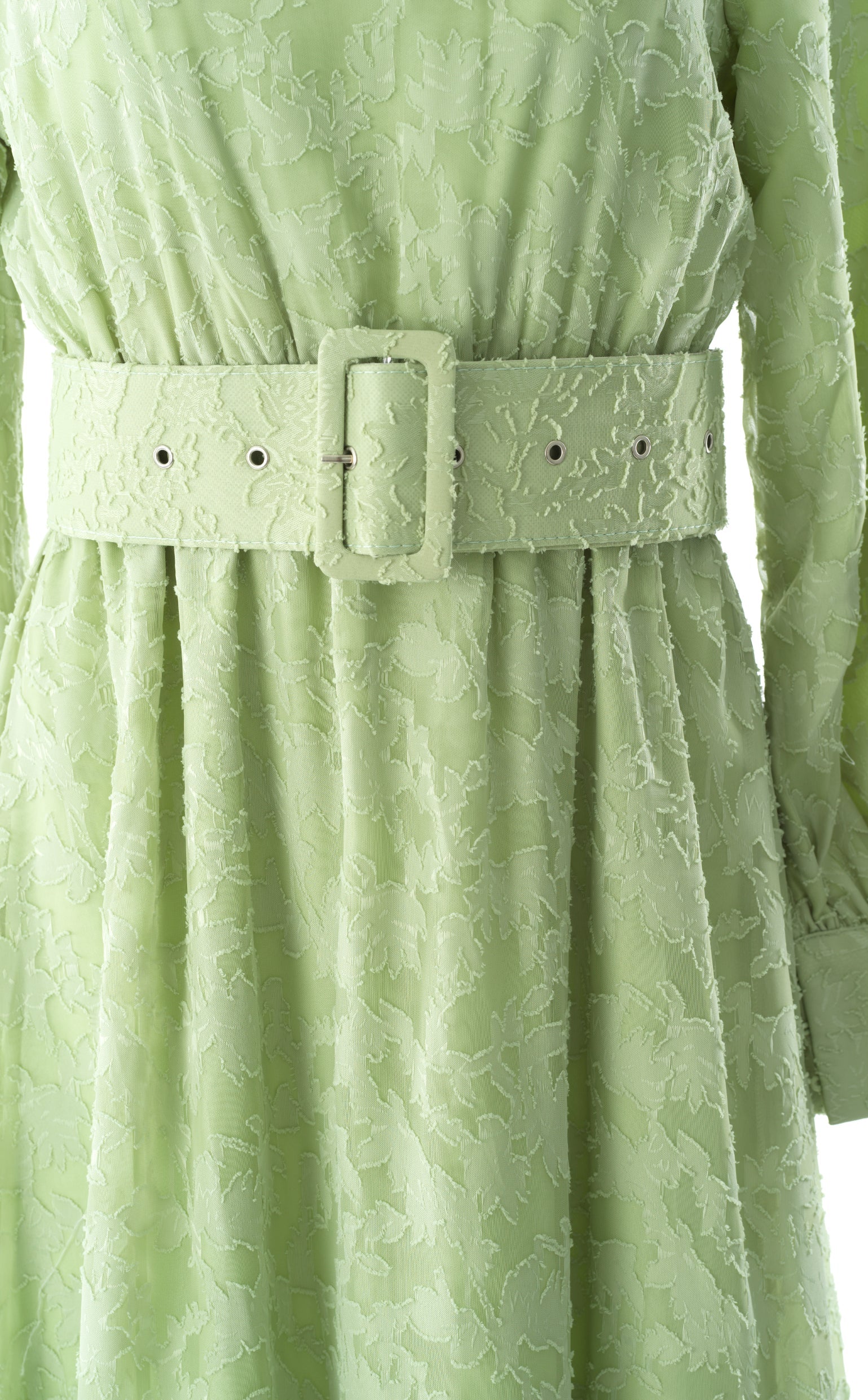 burnout floral maxi dress with belt Kabayare