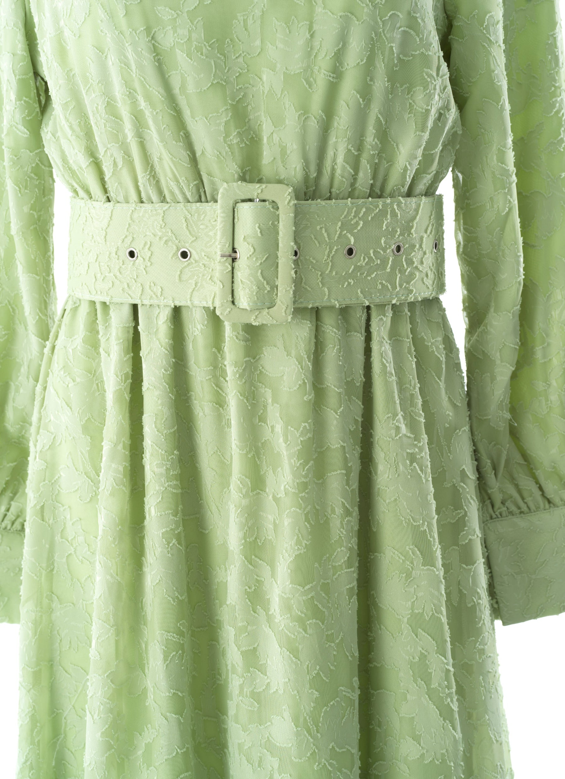burnout floral maxi dress with belt Kabayare