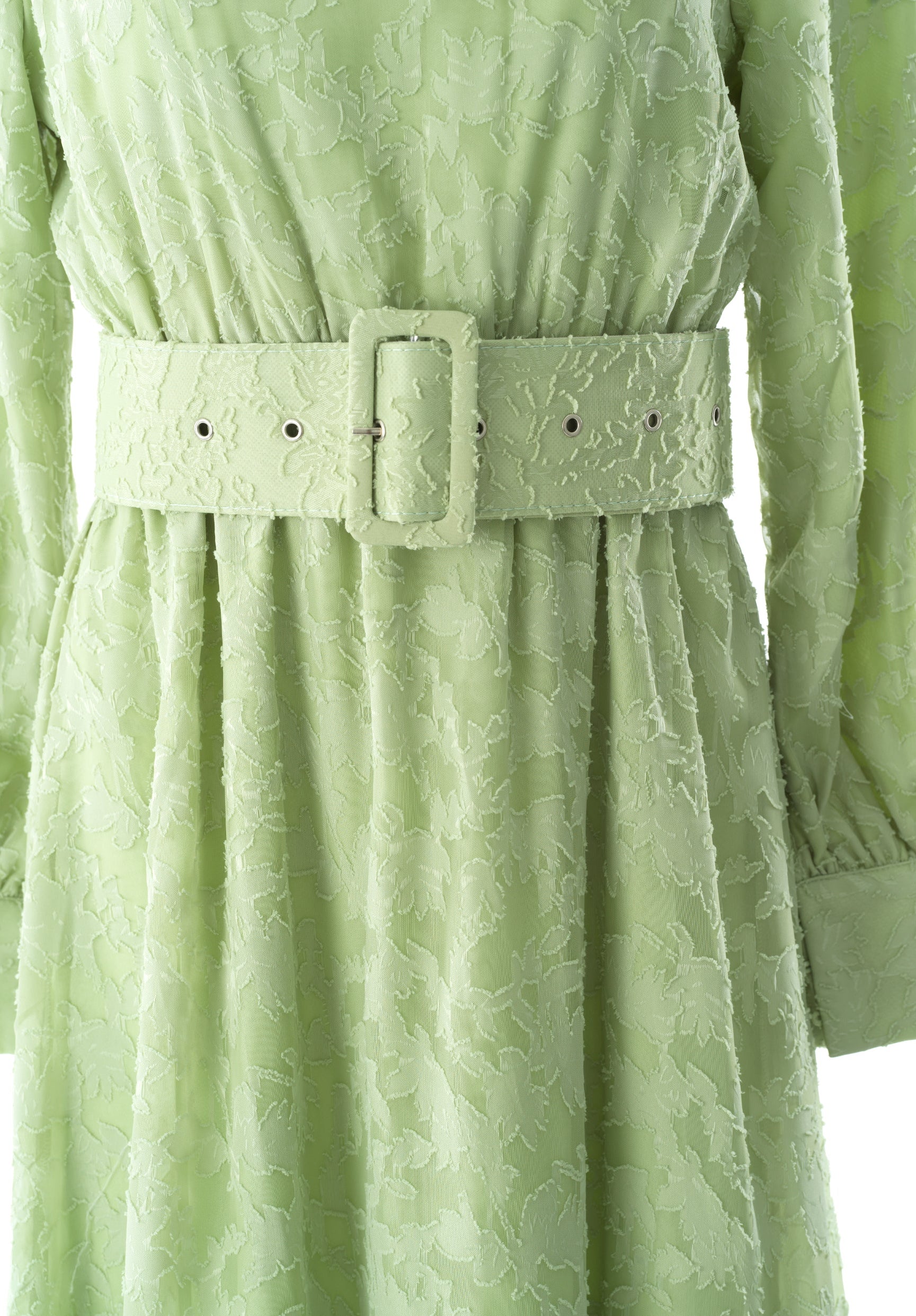 burnout floral maxi dress with belt Kabayare