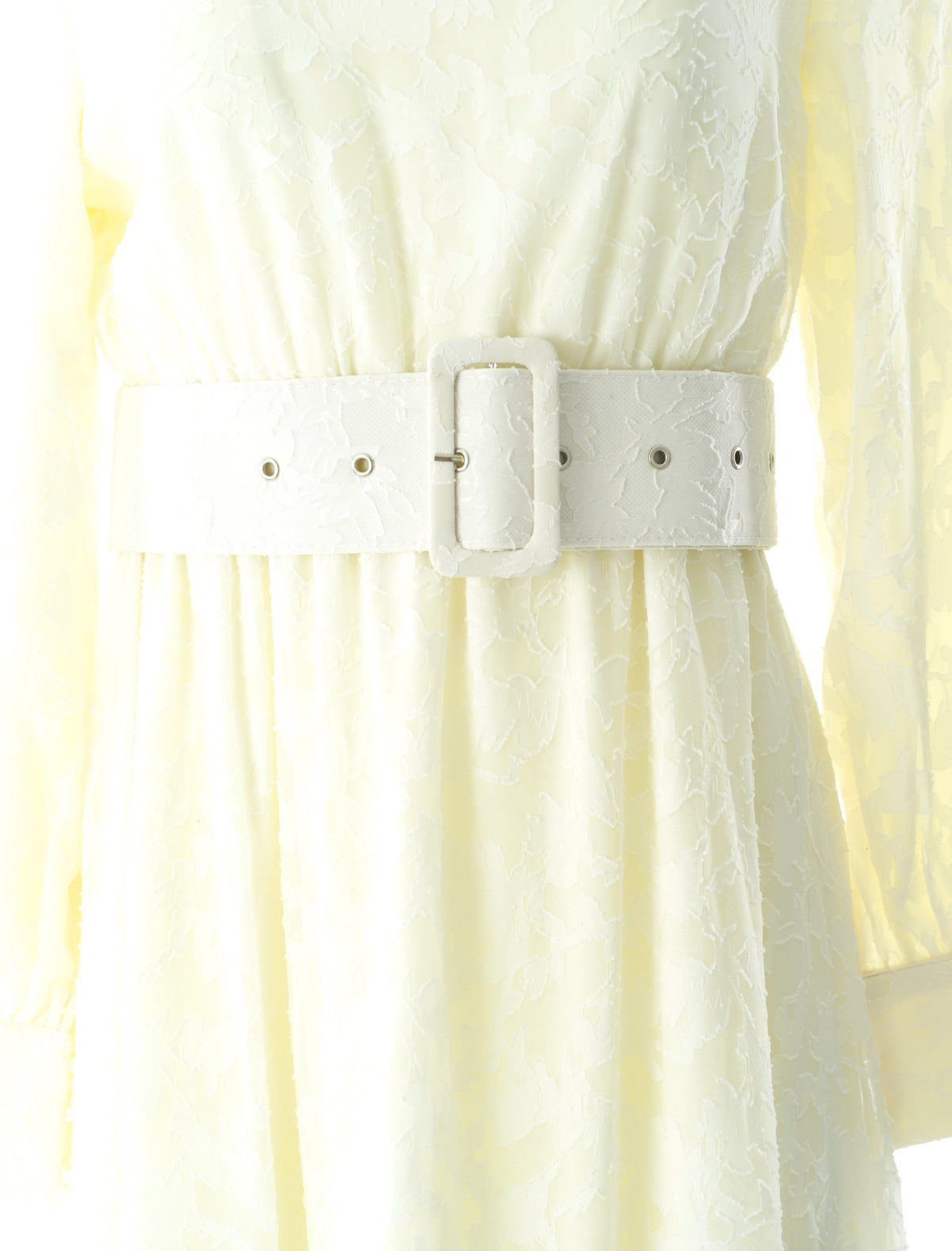 burnout floral maxi dress with belt Kabayare