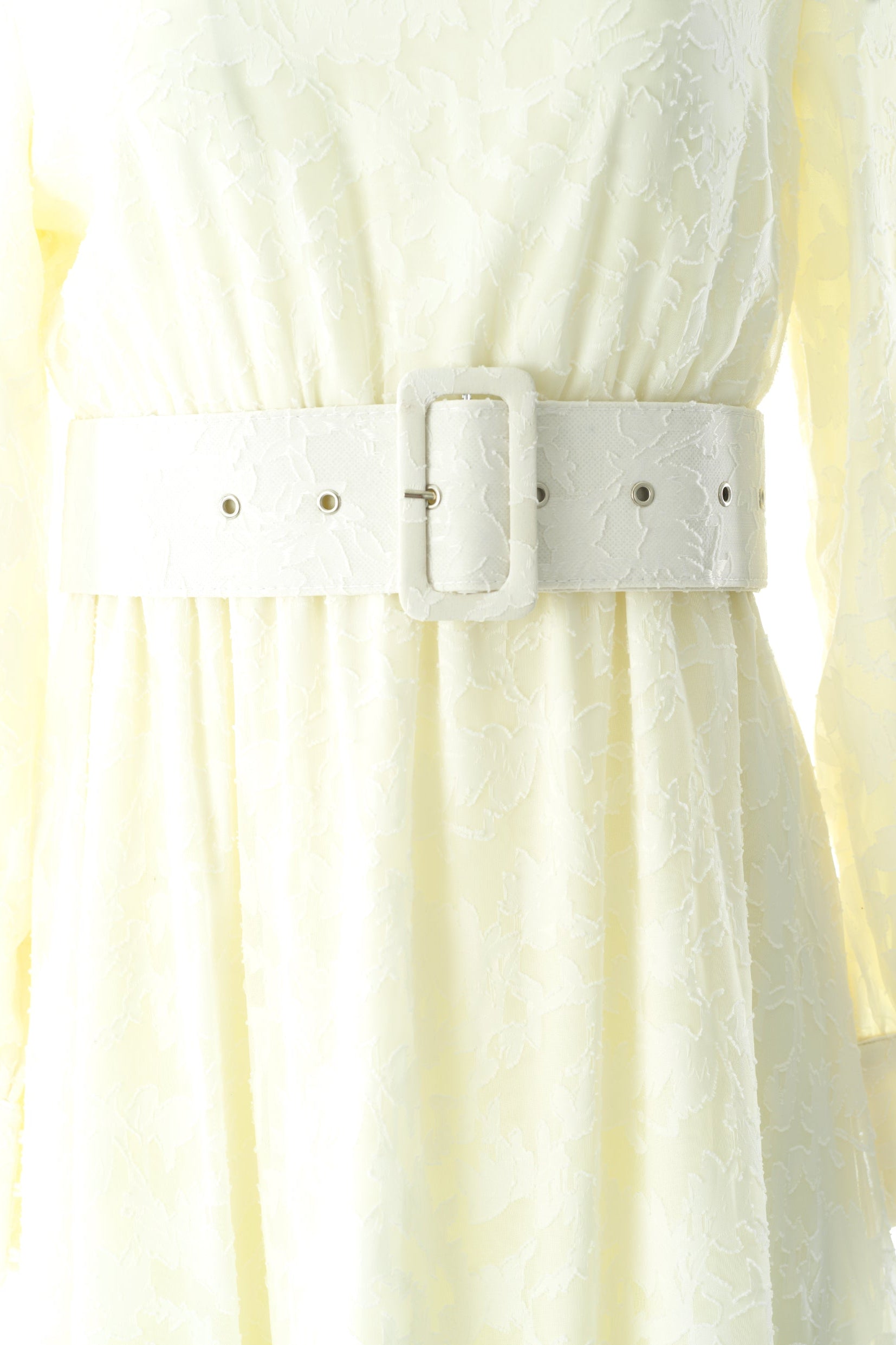 burnout floral maxi dress with belt Kabayare