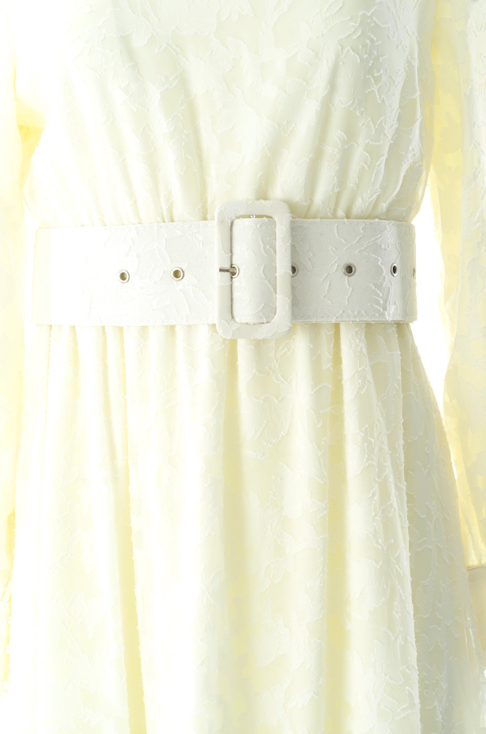 burnout floral maxi dress with belt Kabayare