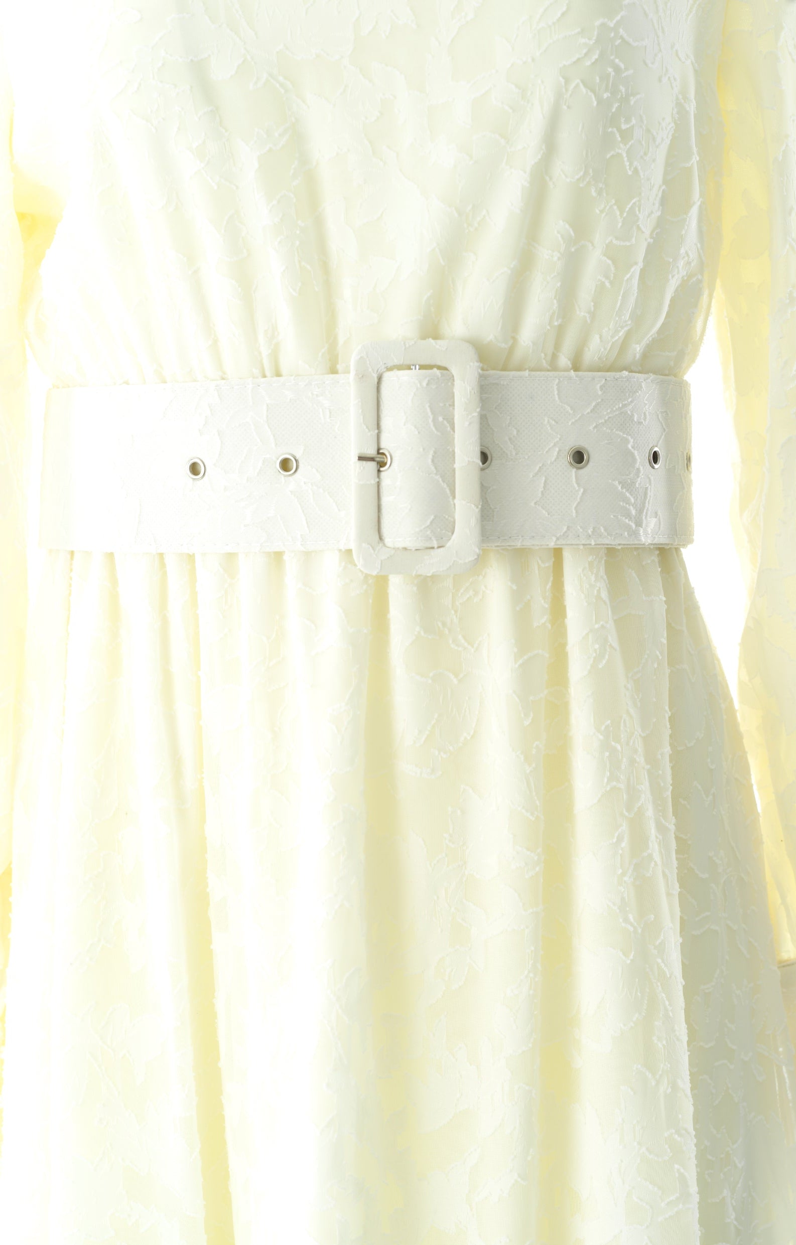 burnout floral maxi dress with belt Kabayare
