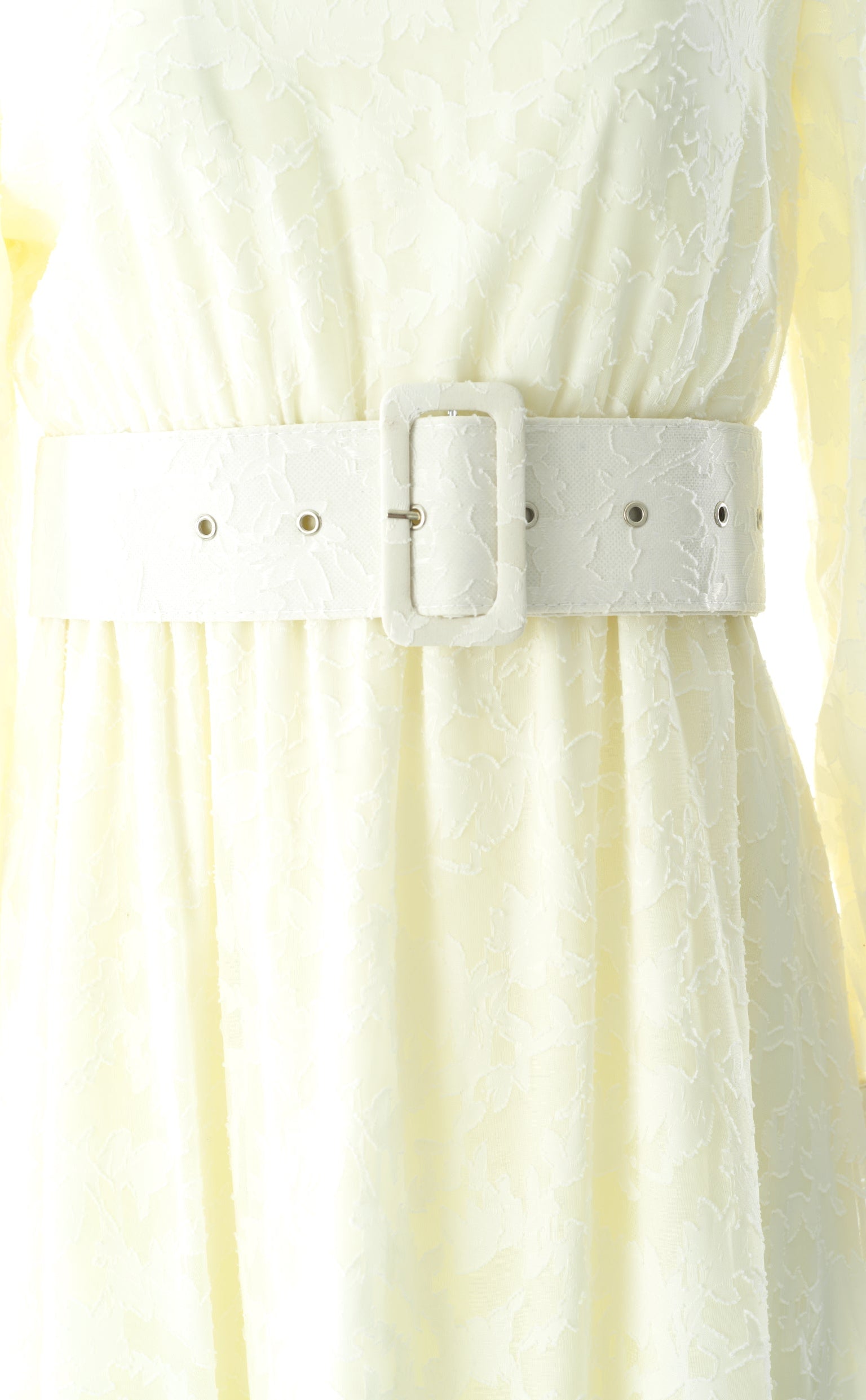 burnout floral maxi dress with belt Kabayare