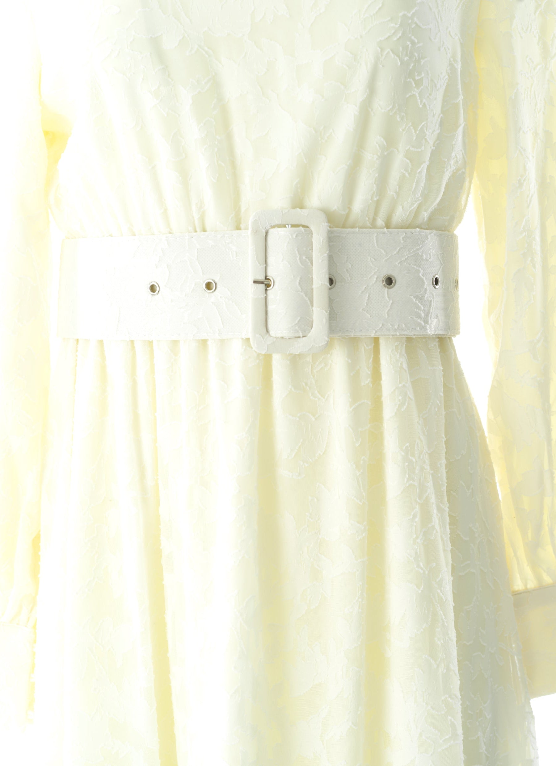 burnout floral maxi dress with belt Kabayare