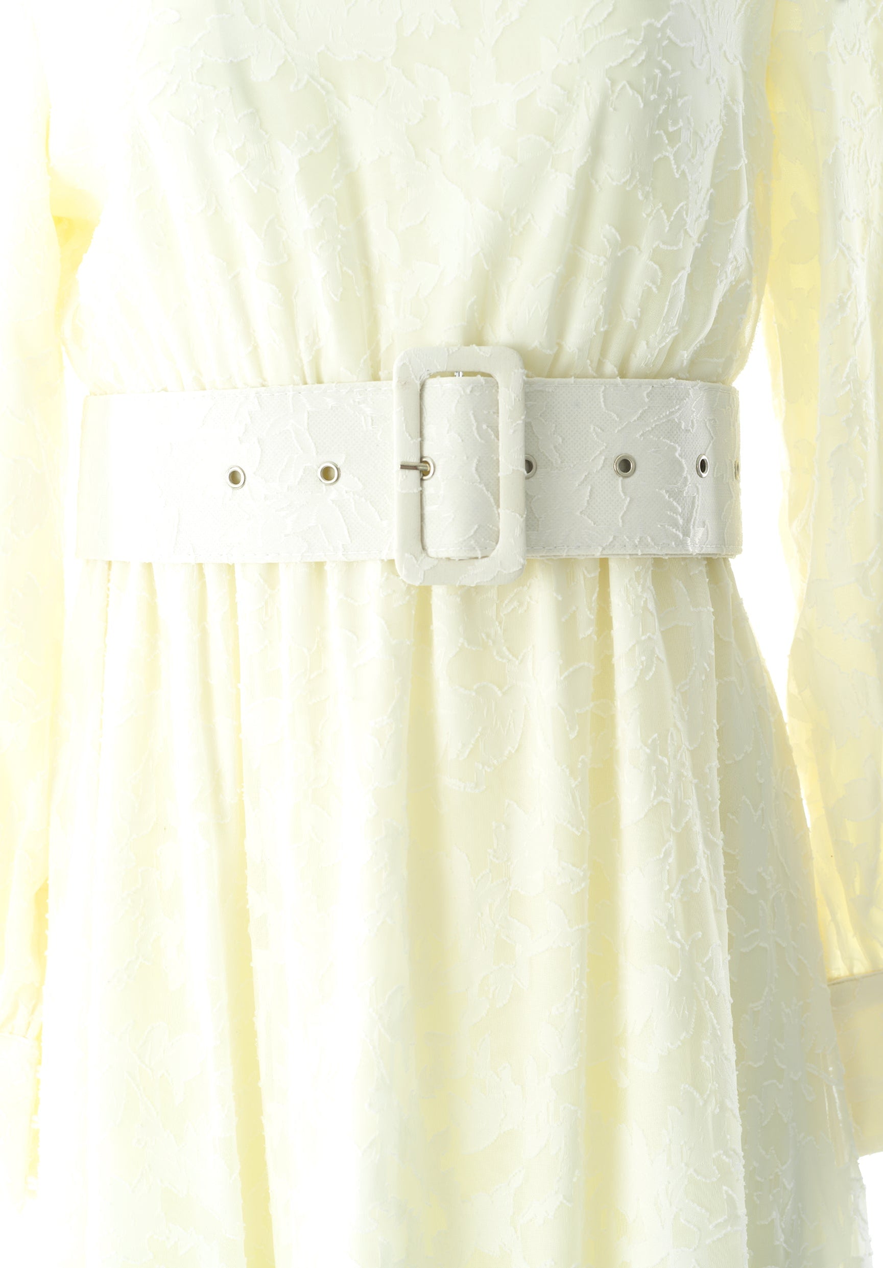 burnout floral maxi dress with belt Kabayare