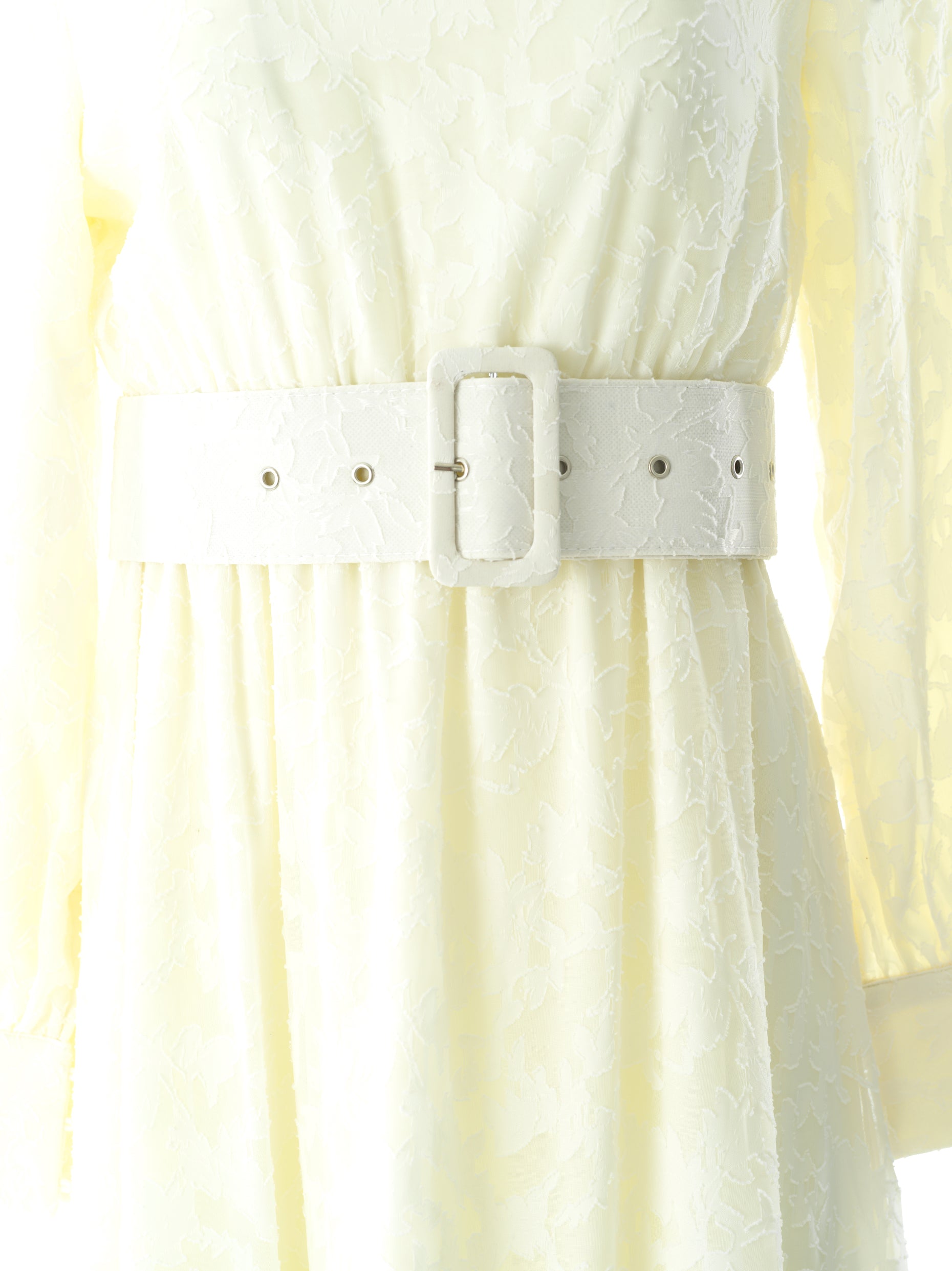 burnout floral maxi dress with belt Kabayare