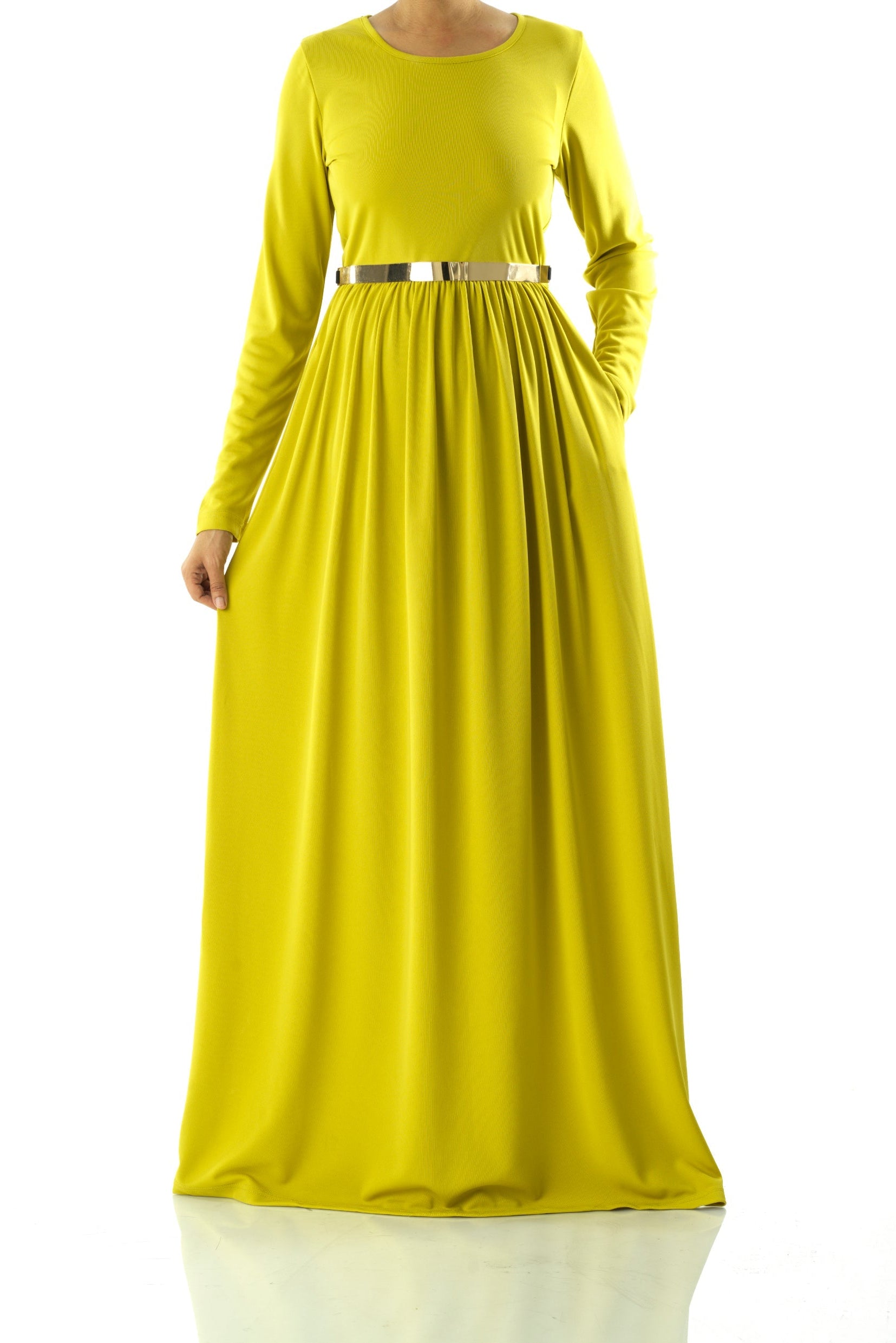 Chartreuse original Milk Silk Maxi Dress Kabayare