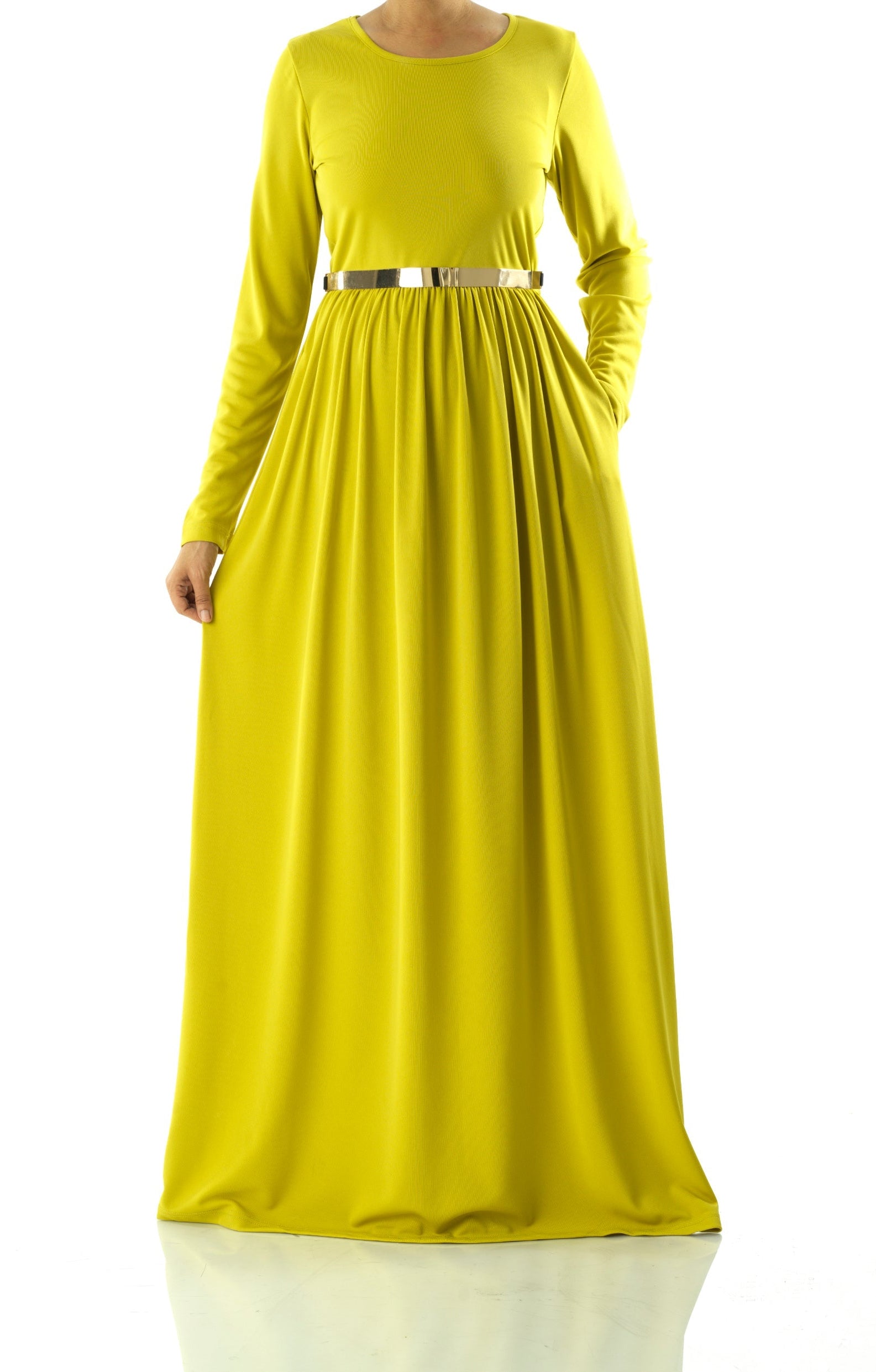 Chartreuse original Milk Silk Maxi Dress Kabayare