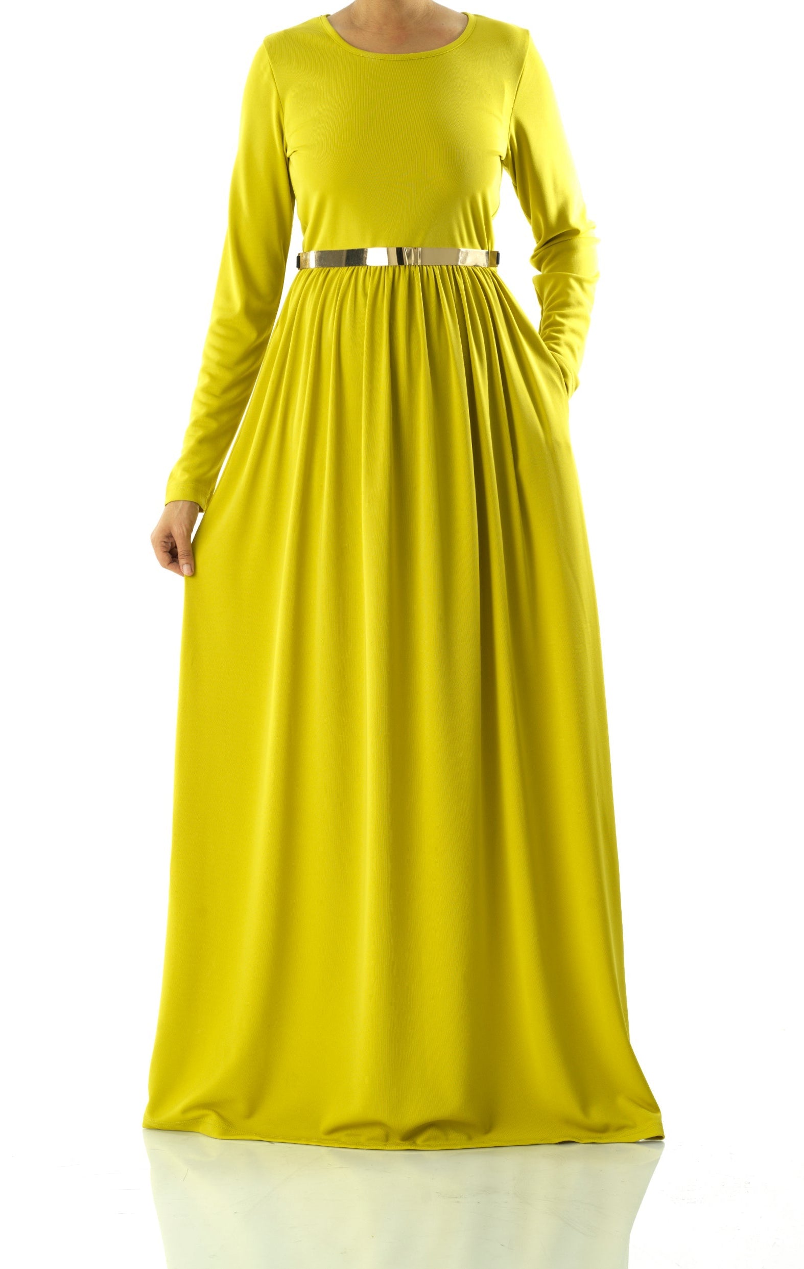 Chartreuse original Milk Silk Maxi Dress Kabayare