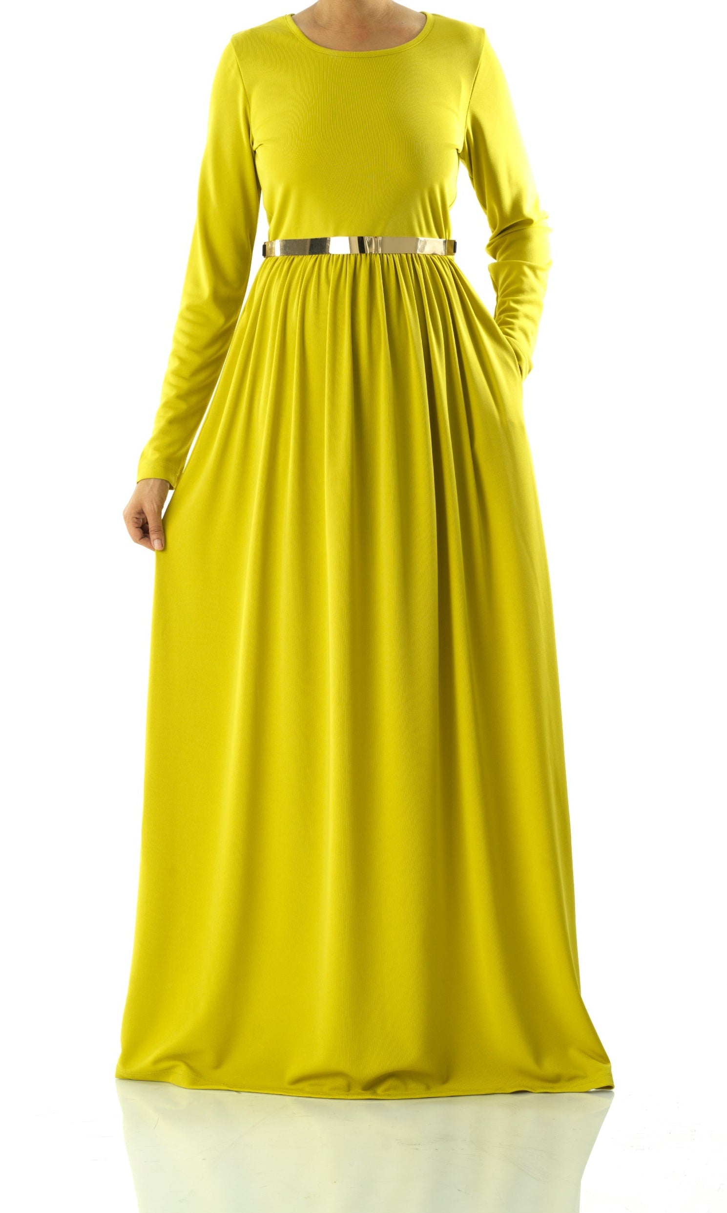 Chartreuse original Milk Silk Maxi Dress Kabayare