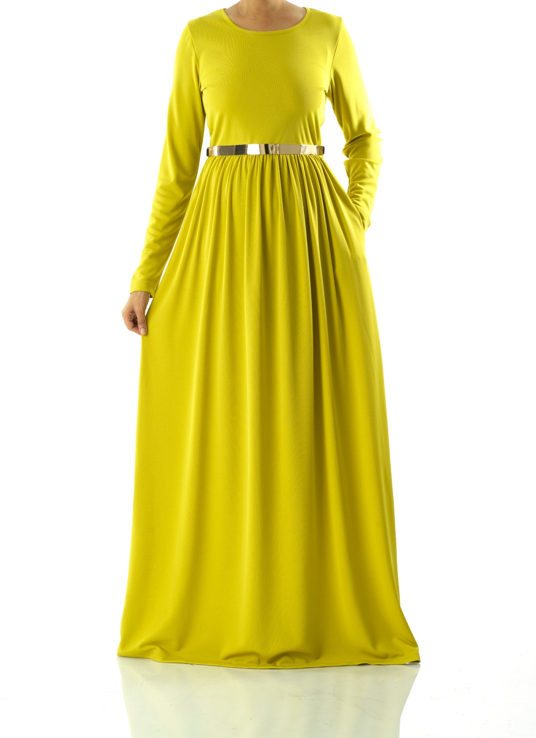 Chartreuse original Milk Silk Maxi Dress Kabayare
