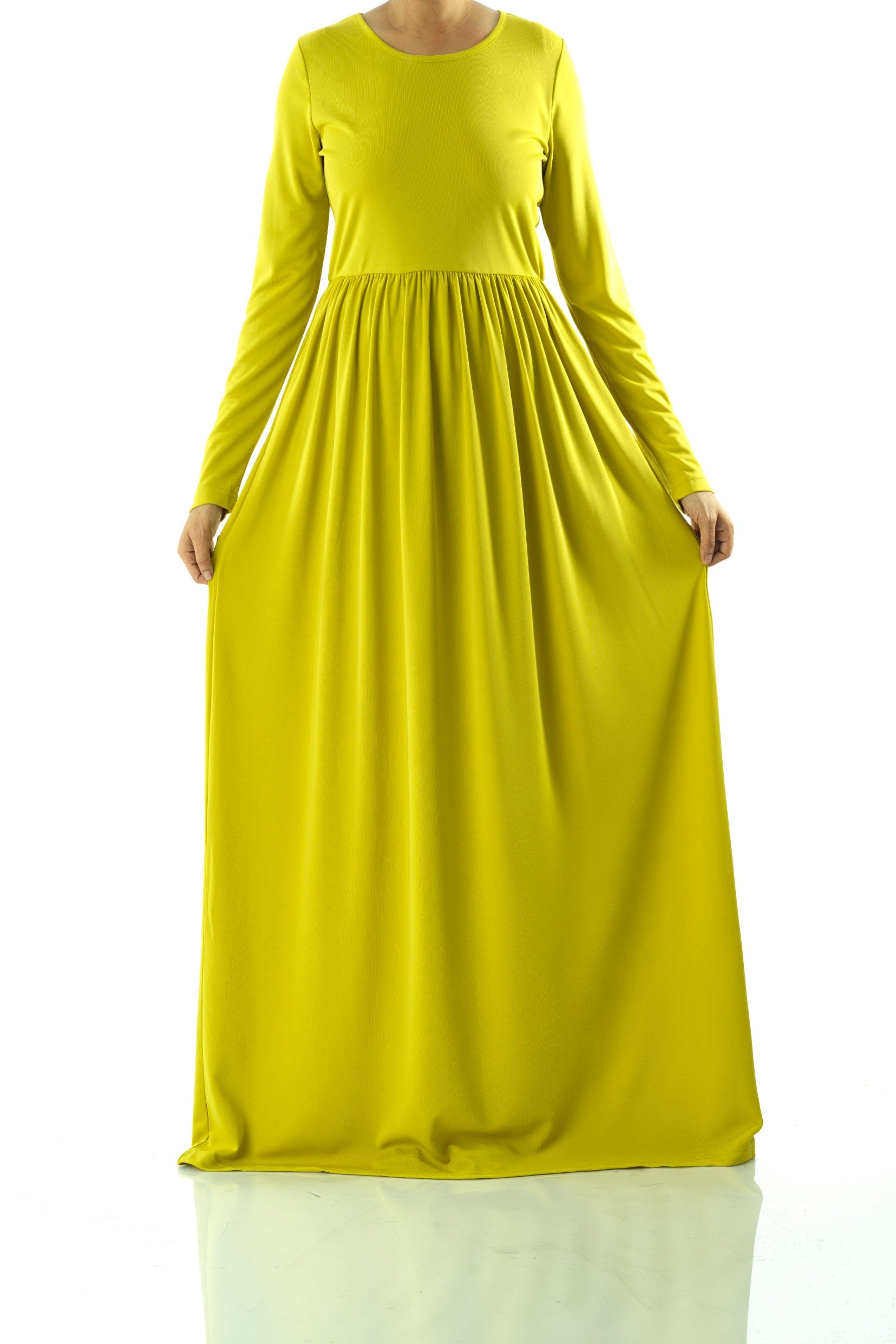 Chartreuse original Milk Silk Maxi Dress Kabayare