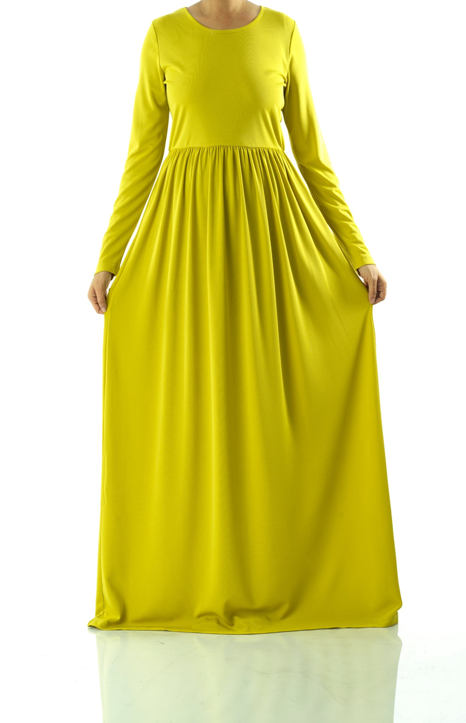 Chartreuse original Milk Silk Maxi Dress Kabayare