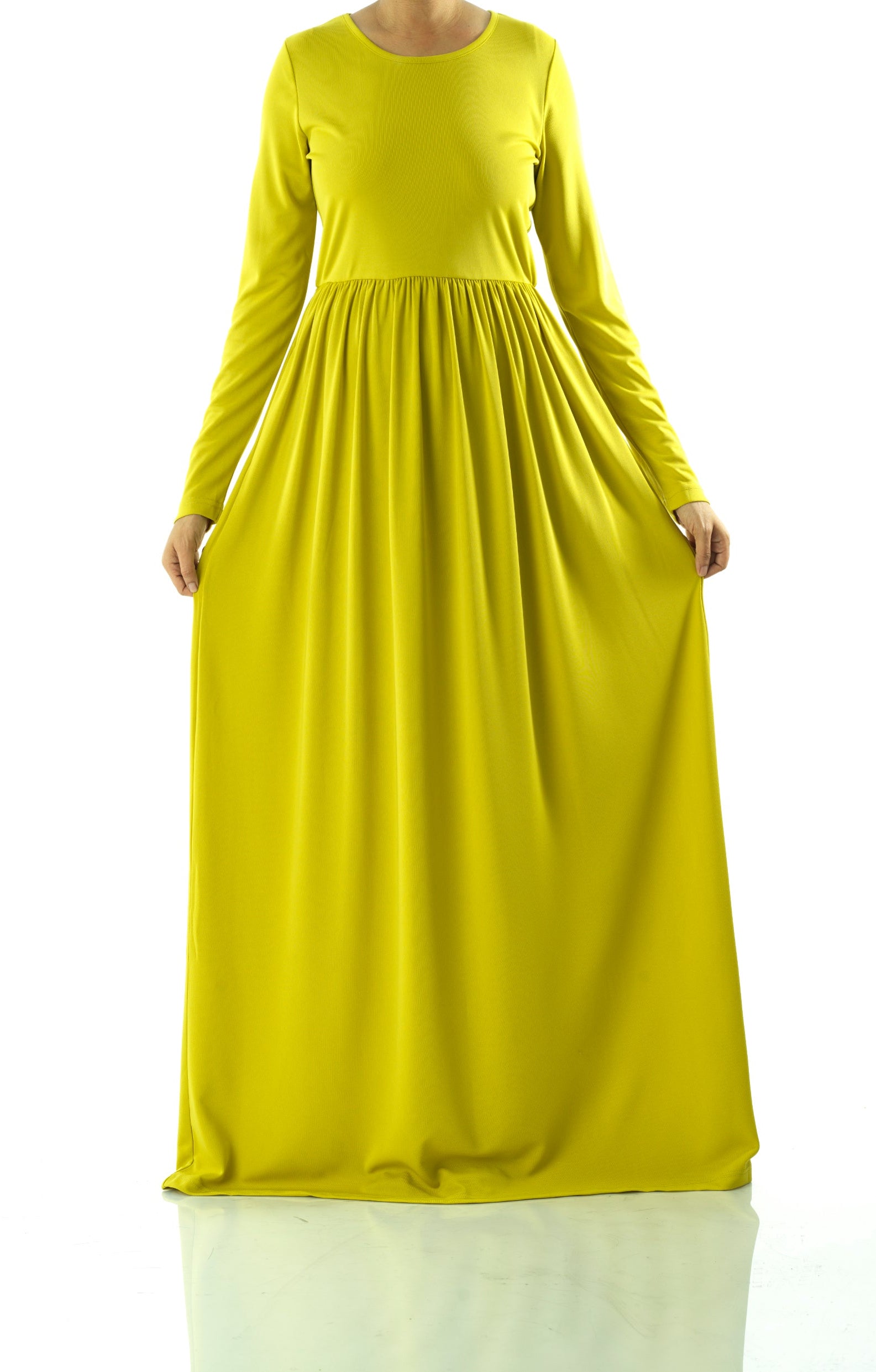 Chartreuse original Milk Silk Maxi Dress Kabayare