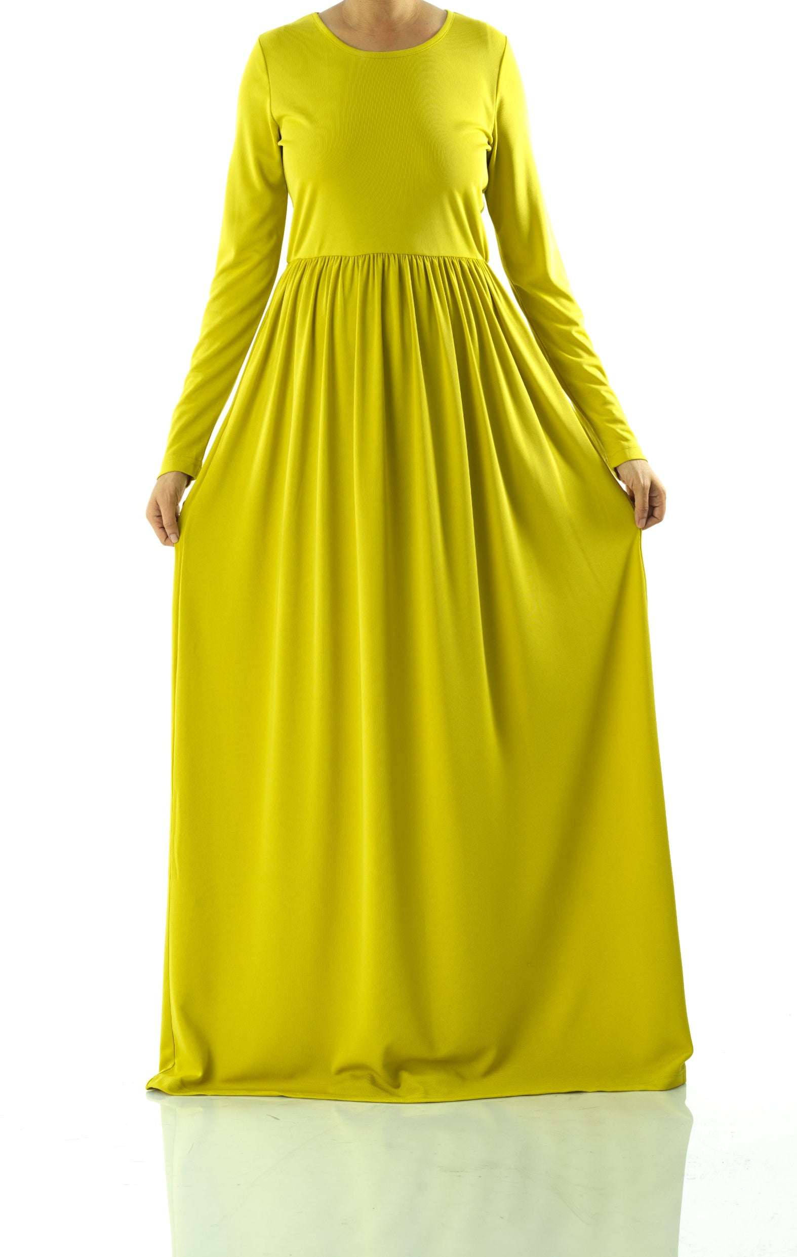 Chartreuse original Milk Silk Maxi Dress Kabayare