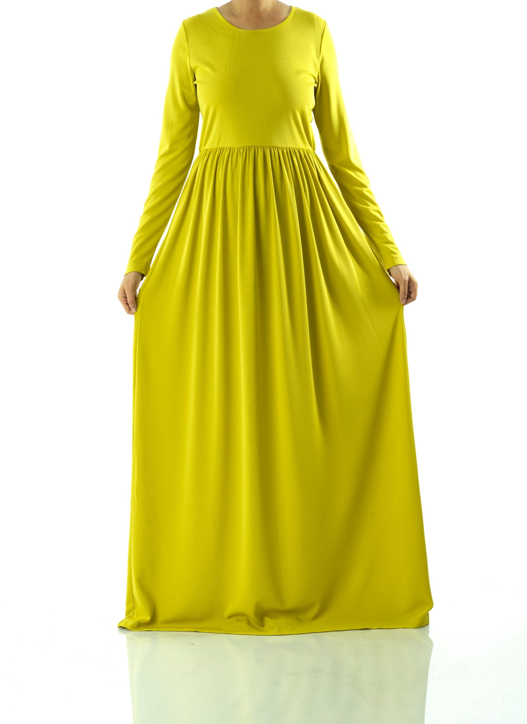 Chartreuse original Milk Silk Maxi Dress Kabayare