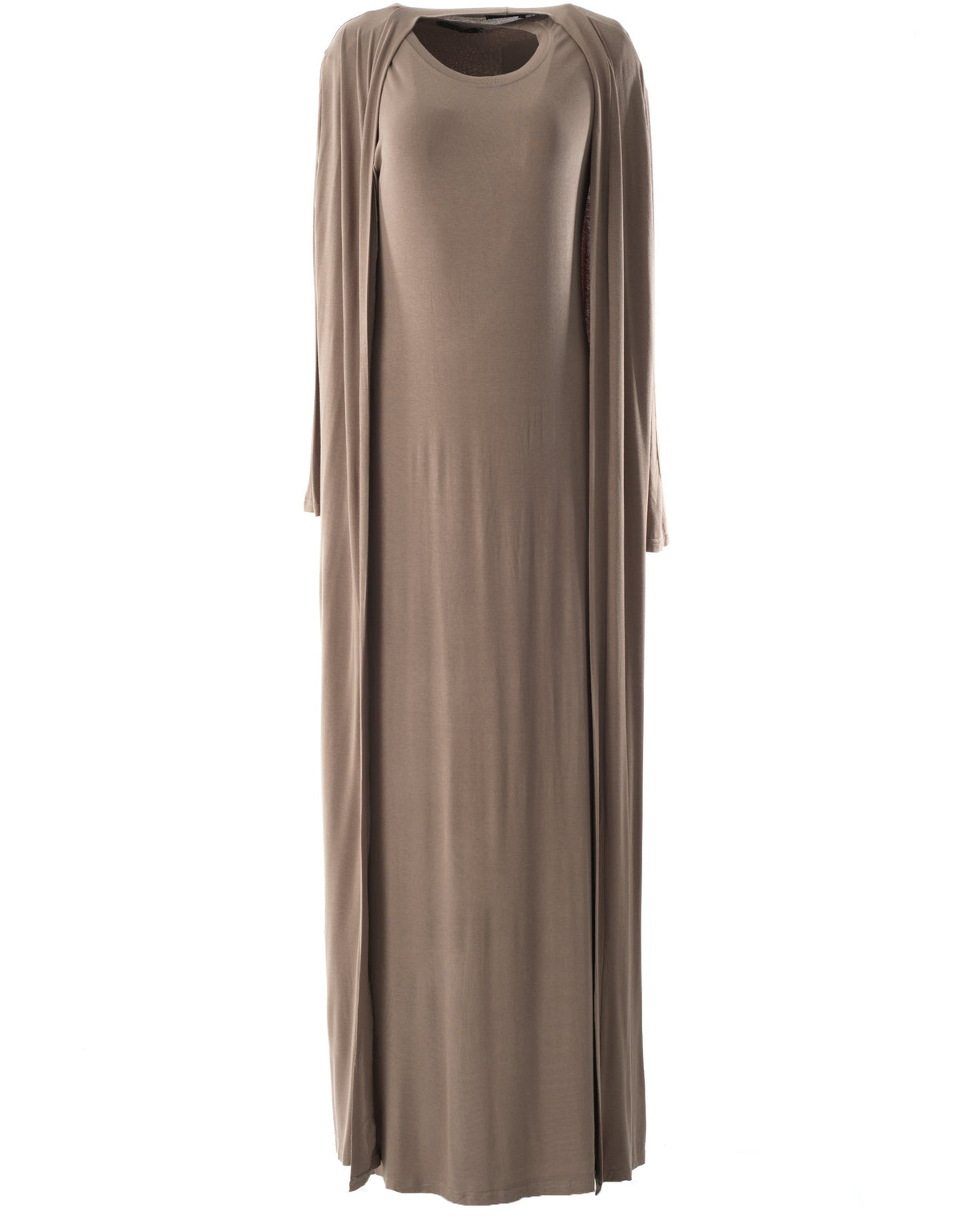 Chestnut Made just for you jersey matching set dress ( Soft thin) Kabayare