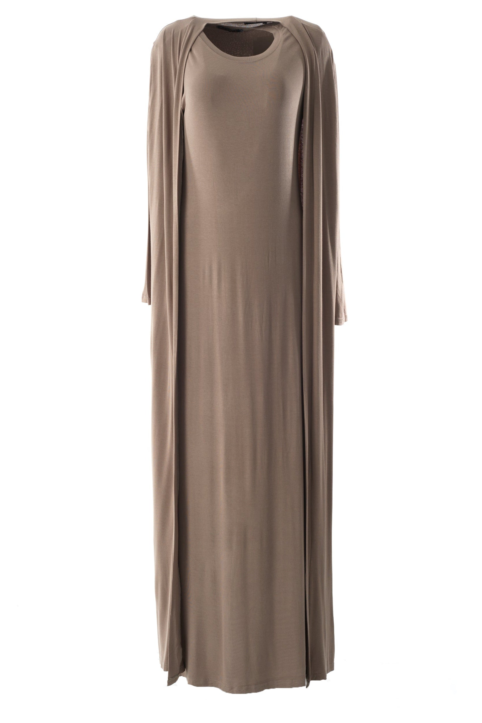 Chestnut Made just for you jersey matching set dress ( Soft thin) Kabayare