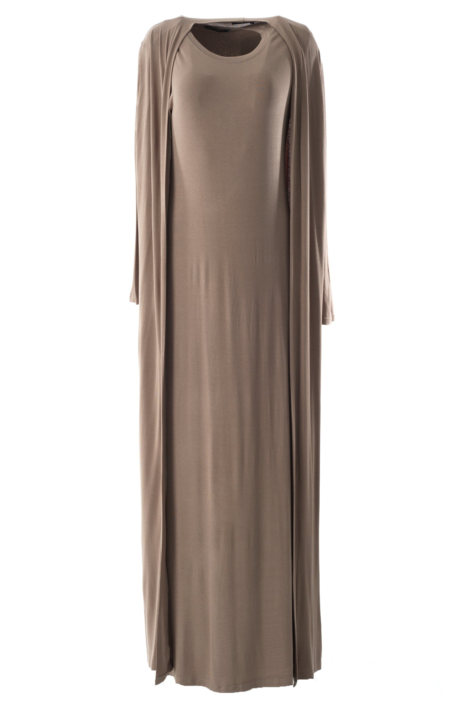 Chestnut Made just for you jersey matching set dress ( Soft thin) Kabayare