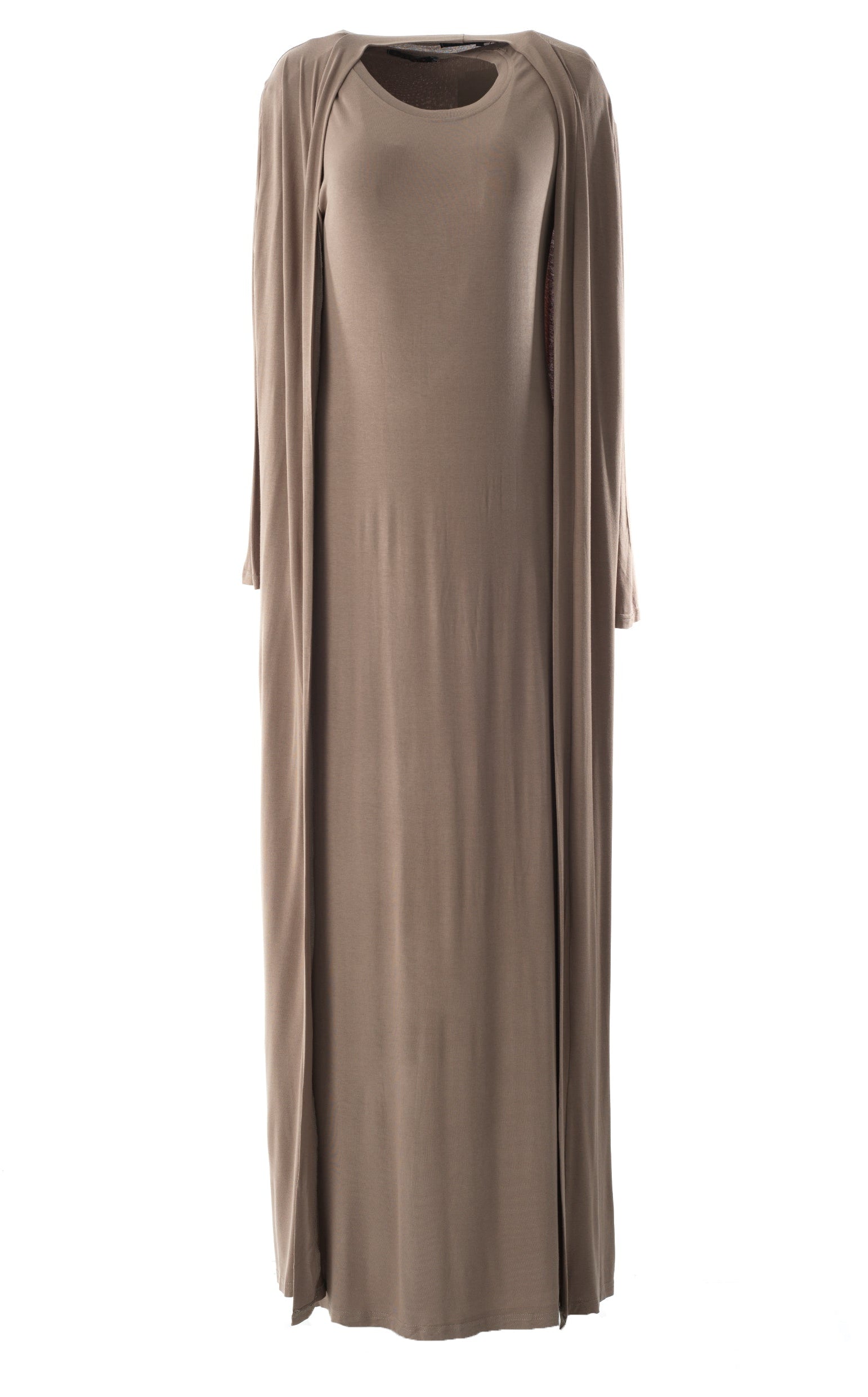 Chestnut Made just for you jersey matching set dress ( Soft thin) Kabayare