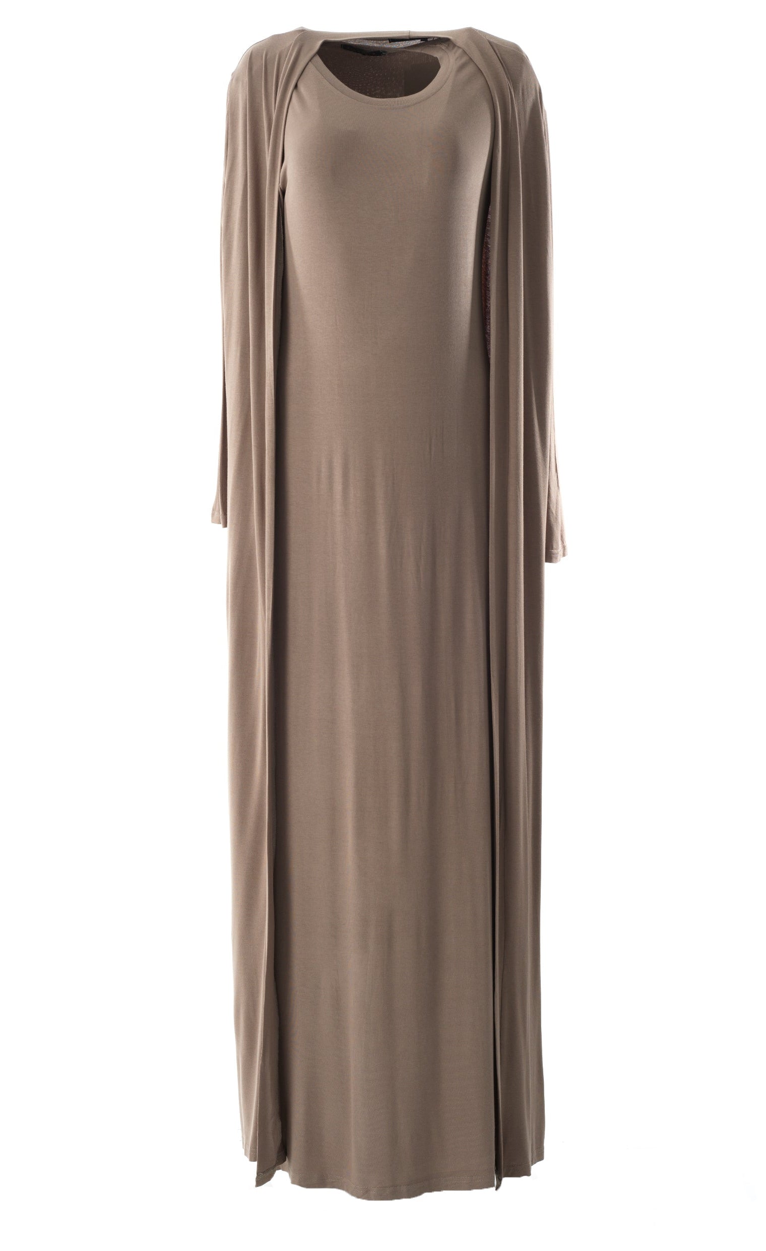 Chestnut Made just for you jersey matching set dress ( Soft thin) Kabayare