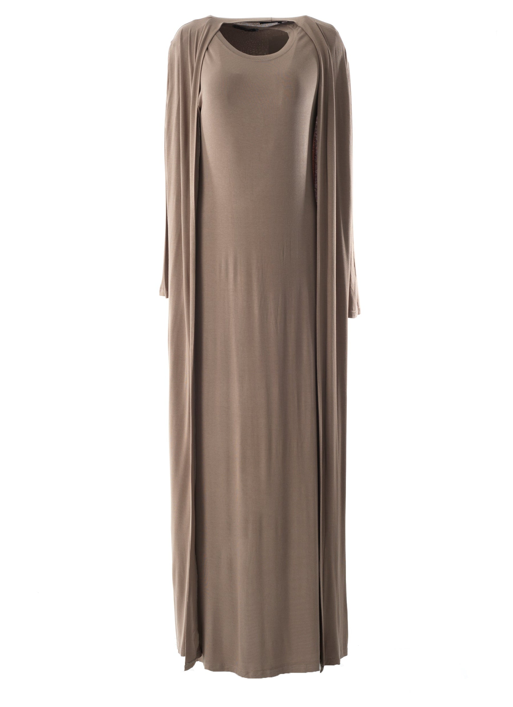 Chestnut Made just for you jersey matching set dress ( Soft thin) Kabayare