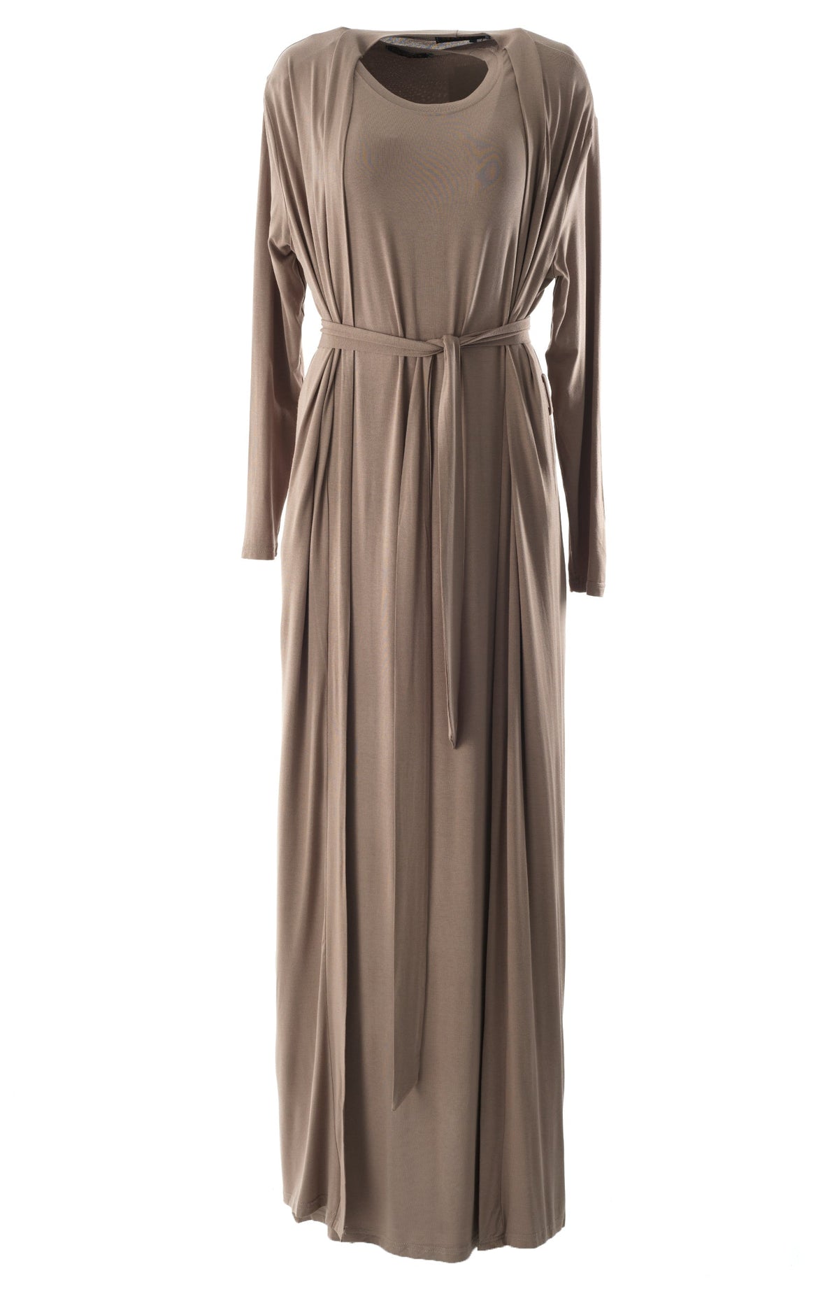 Chestnut Made just for you jersey matching set dress ( Soft thin) Kabayare