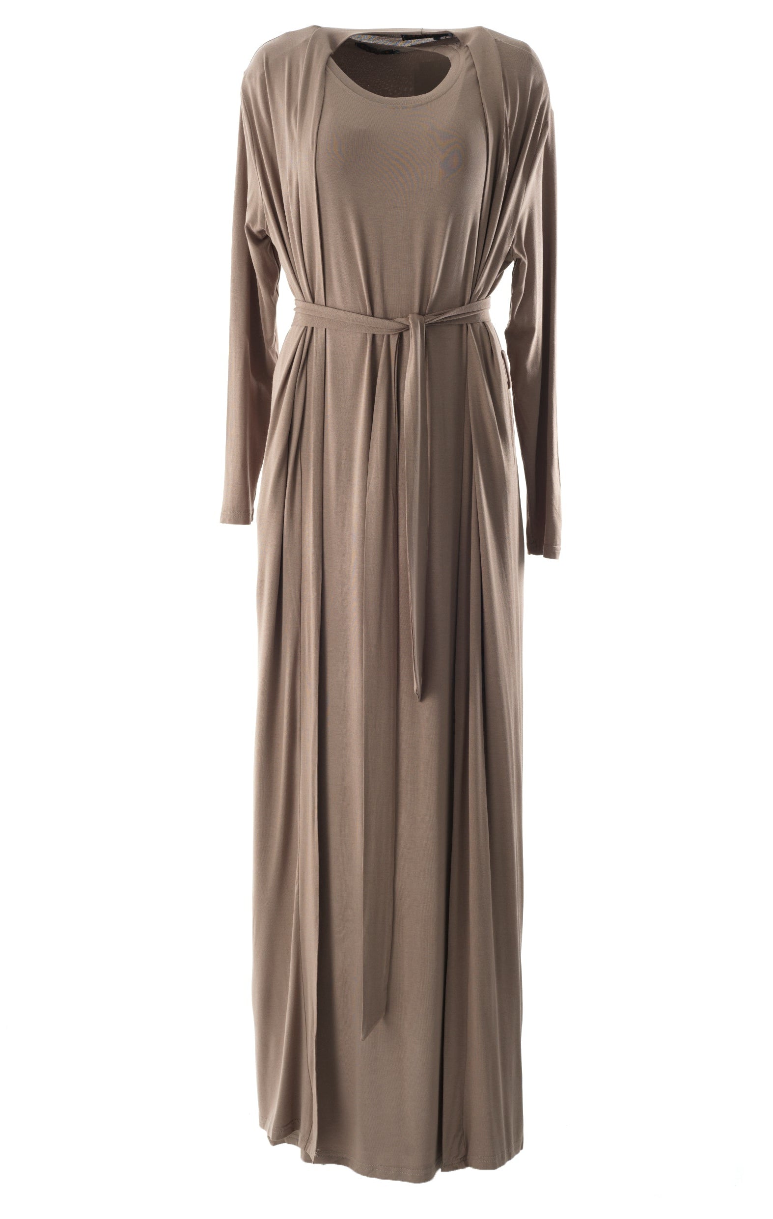 Chestnut Made just for you jersey matching set dress ( Soft thin) Kabayare