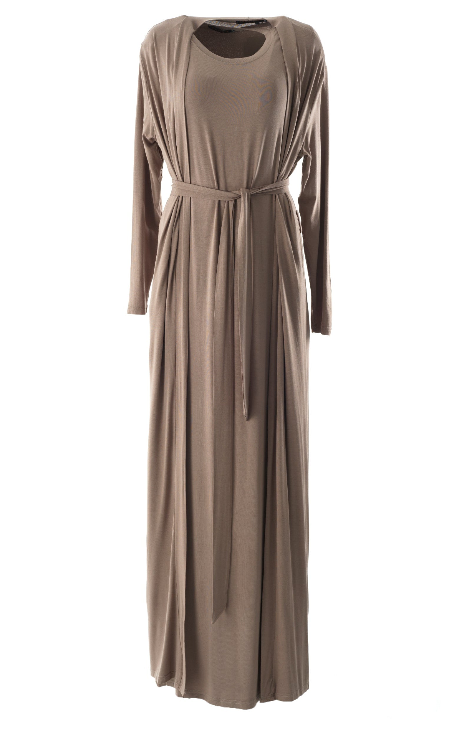 Chestnut Made just for you jersey matching set dress ( Soft thin) Kabayare