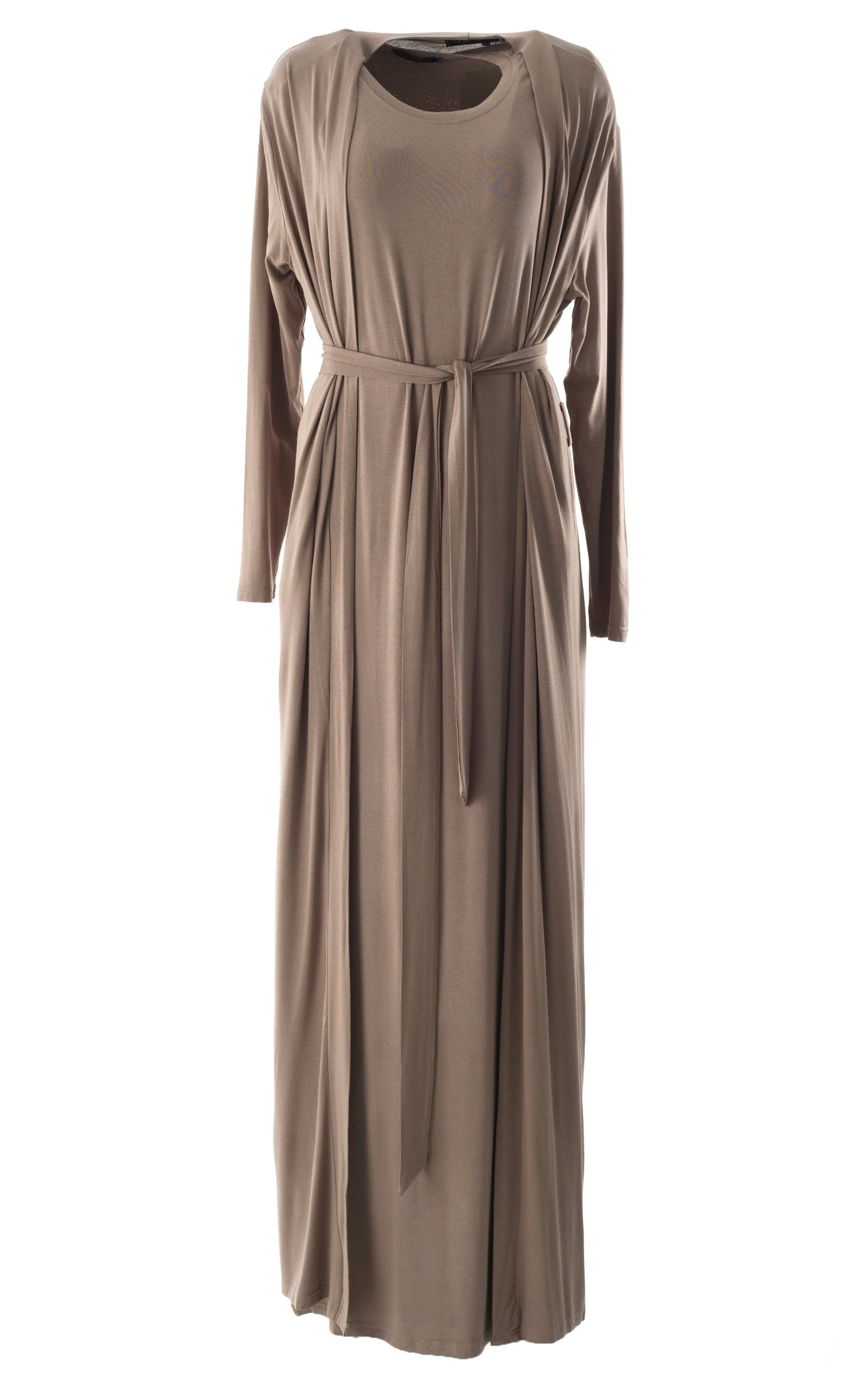 Chestnut Made just for you jersey matching set dress ( Soft thin) Kabayare