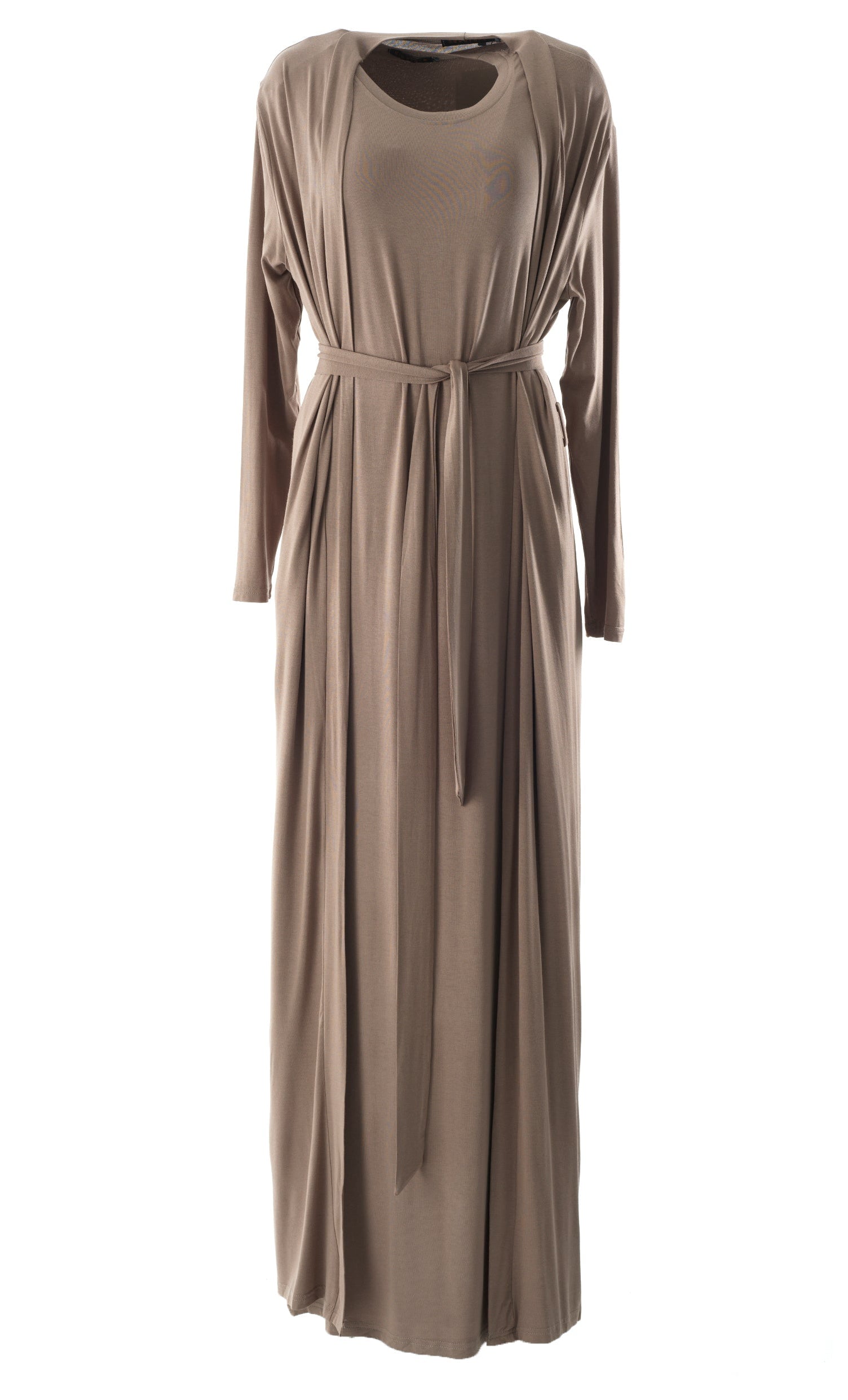 Chestnut Made just for you jersey matching set dress ( Soft thin) Kabayare