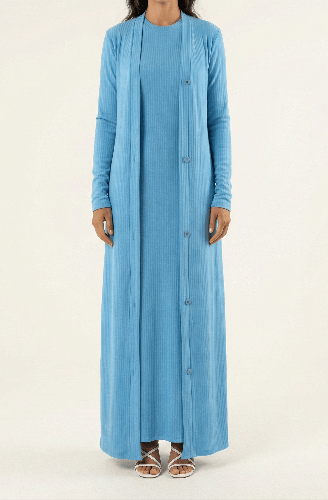 Classy and graceful matching set modest dress Kabayare