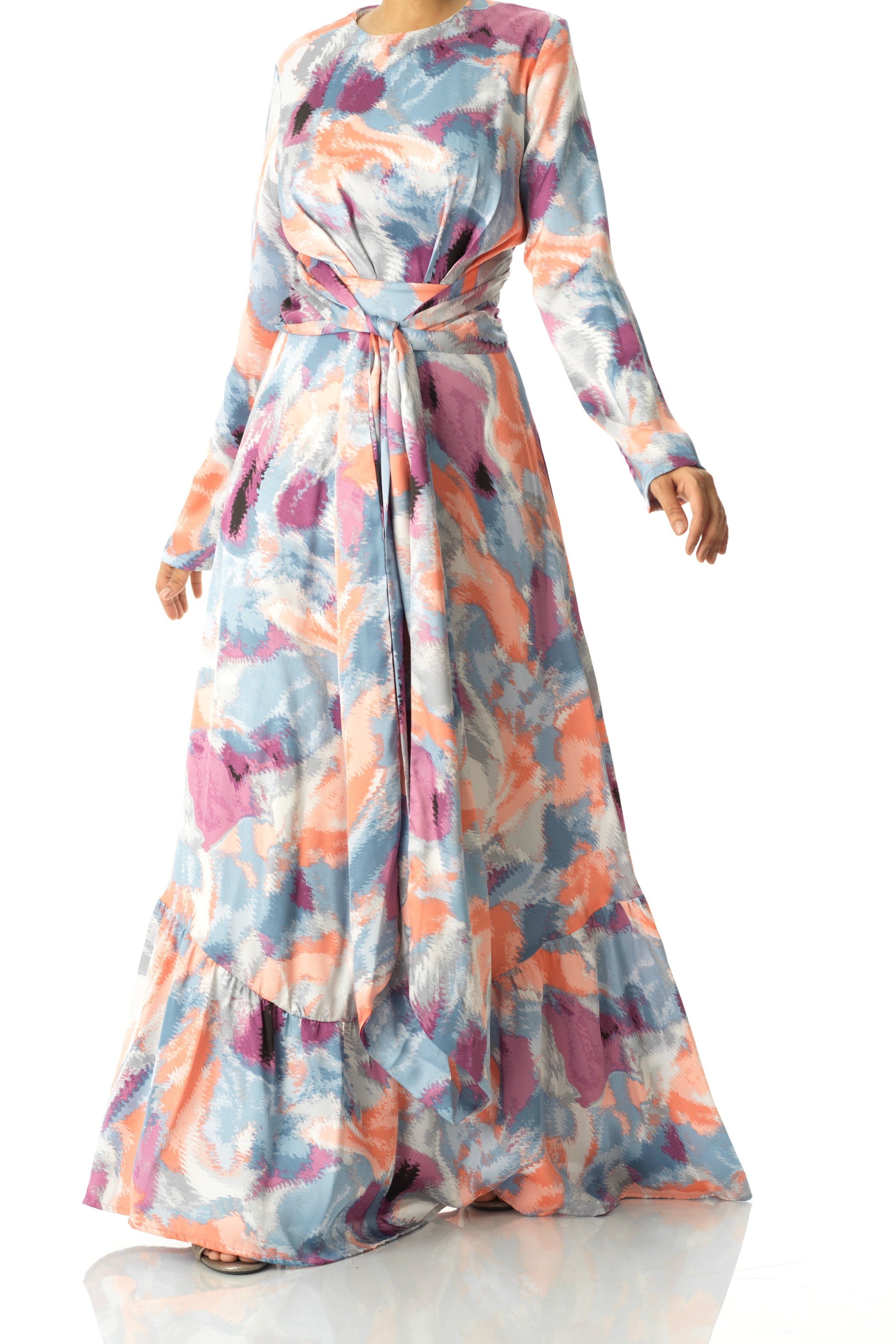 Colorful abstract art maxi dress Kabayare