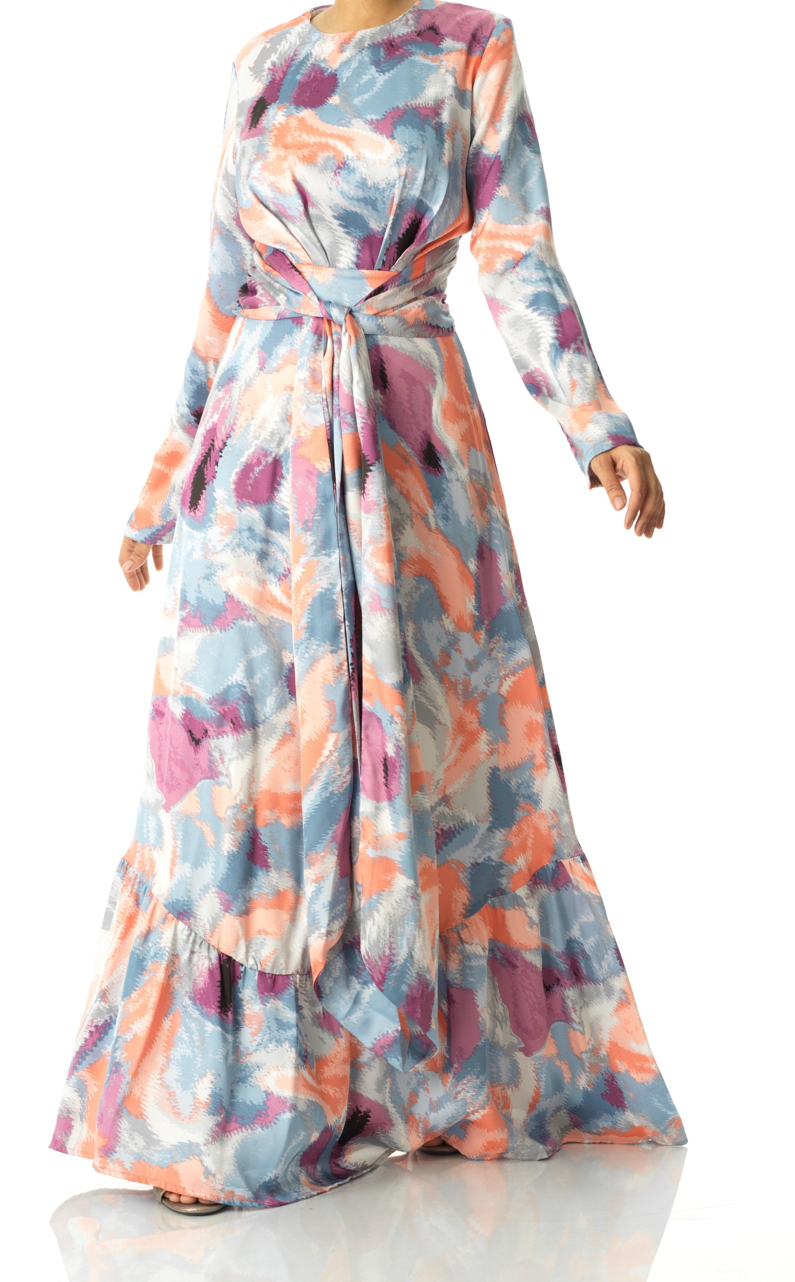 Colorful abstract art maxi dress Kabayare