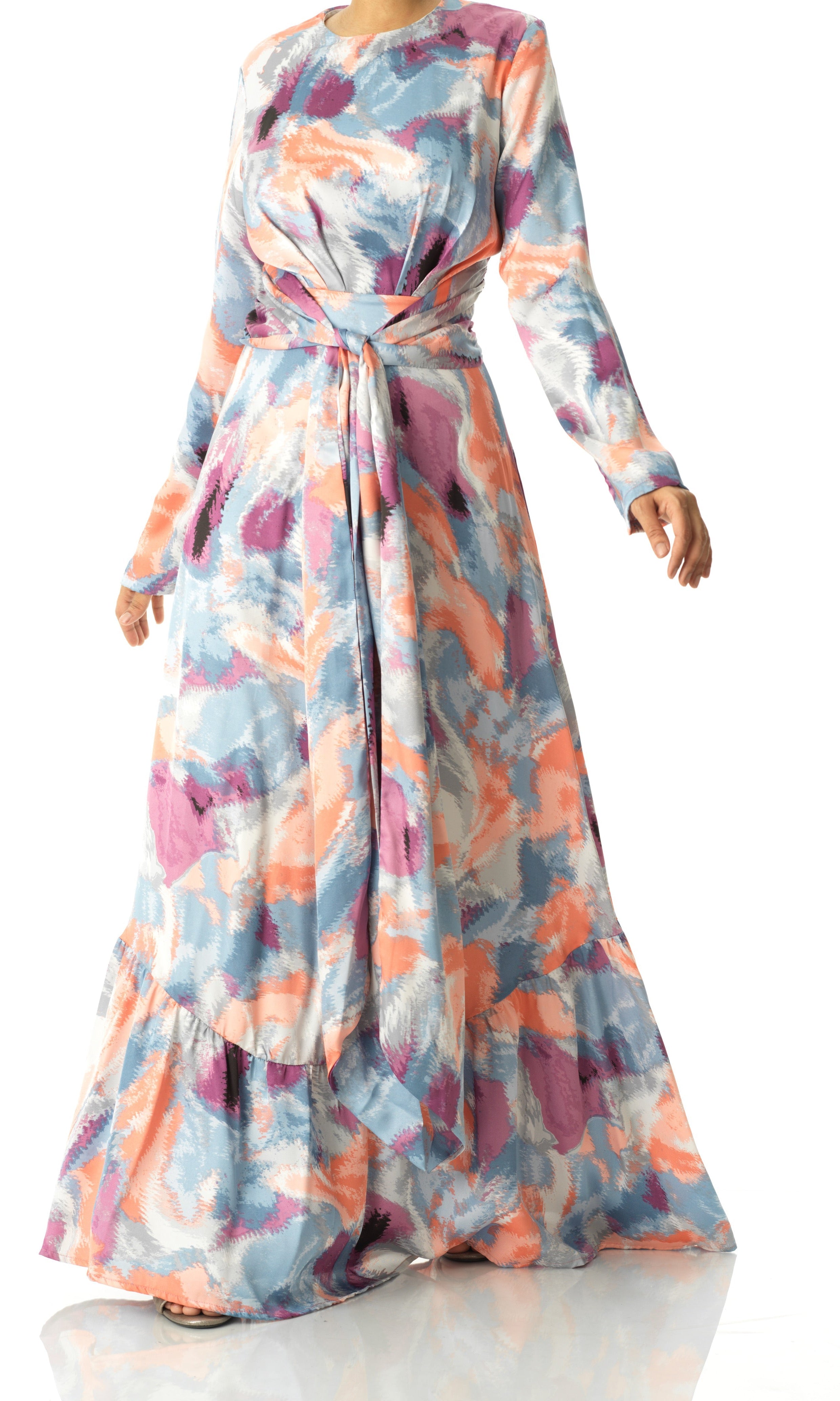 Colorful abstract art maxi dress Kabayare