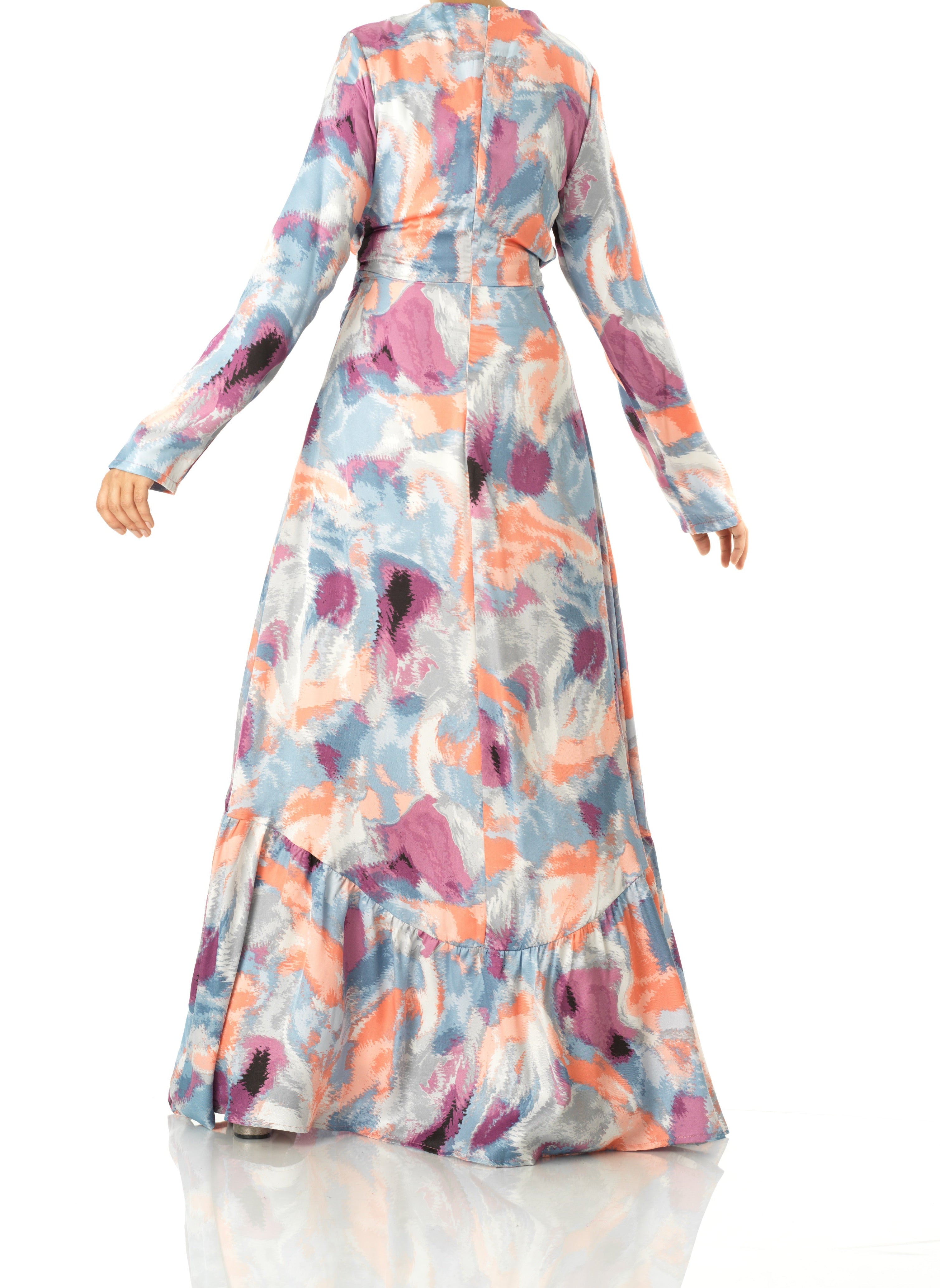 Colorful abstract art maxi dress Kabayare