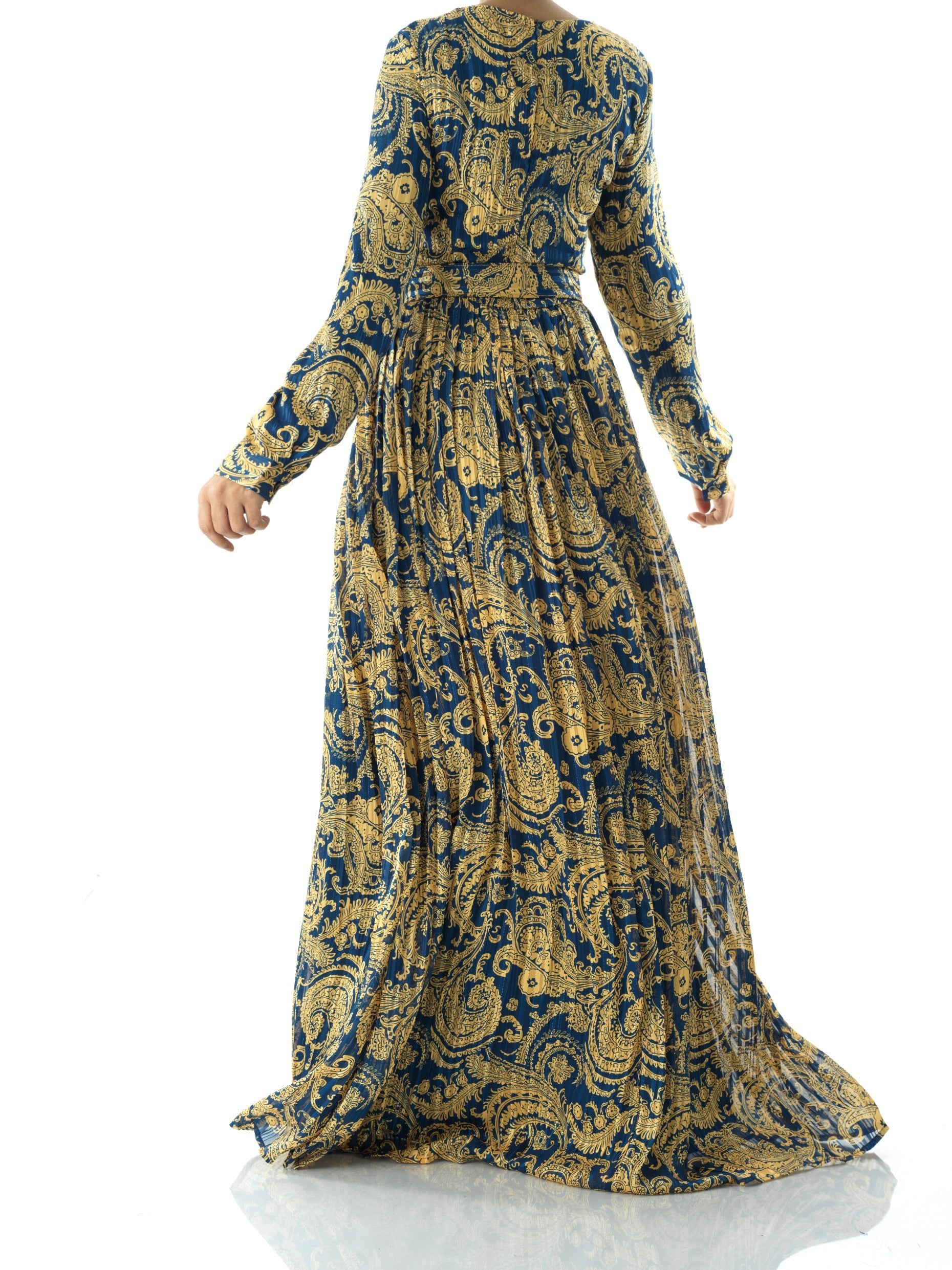 Copy of Nadine dreamy print silk chiffon maxi dress Kabayare