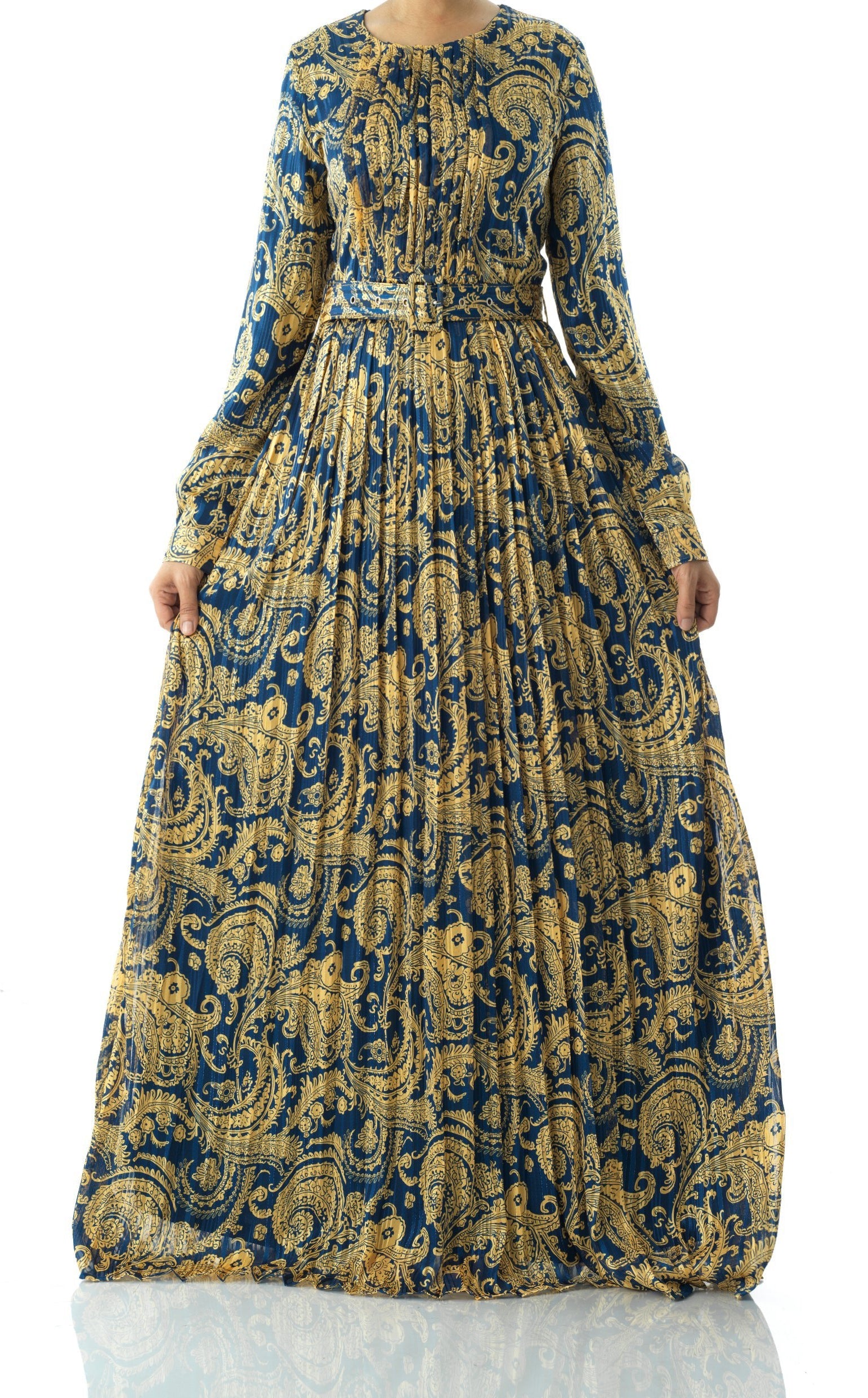 Copy of Nadine dreamy print silk chiffon maxi dress Kabayare