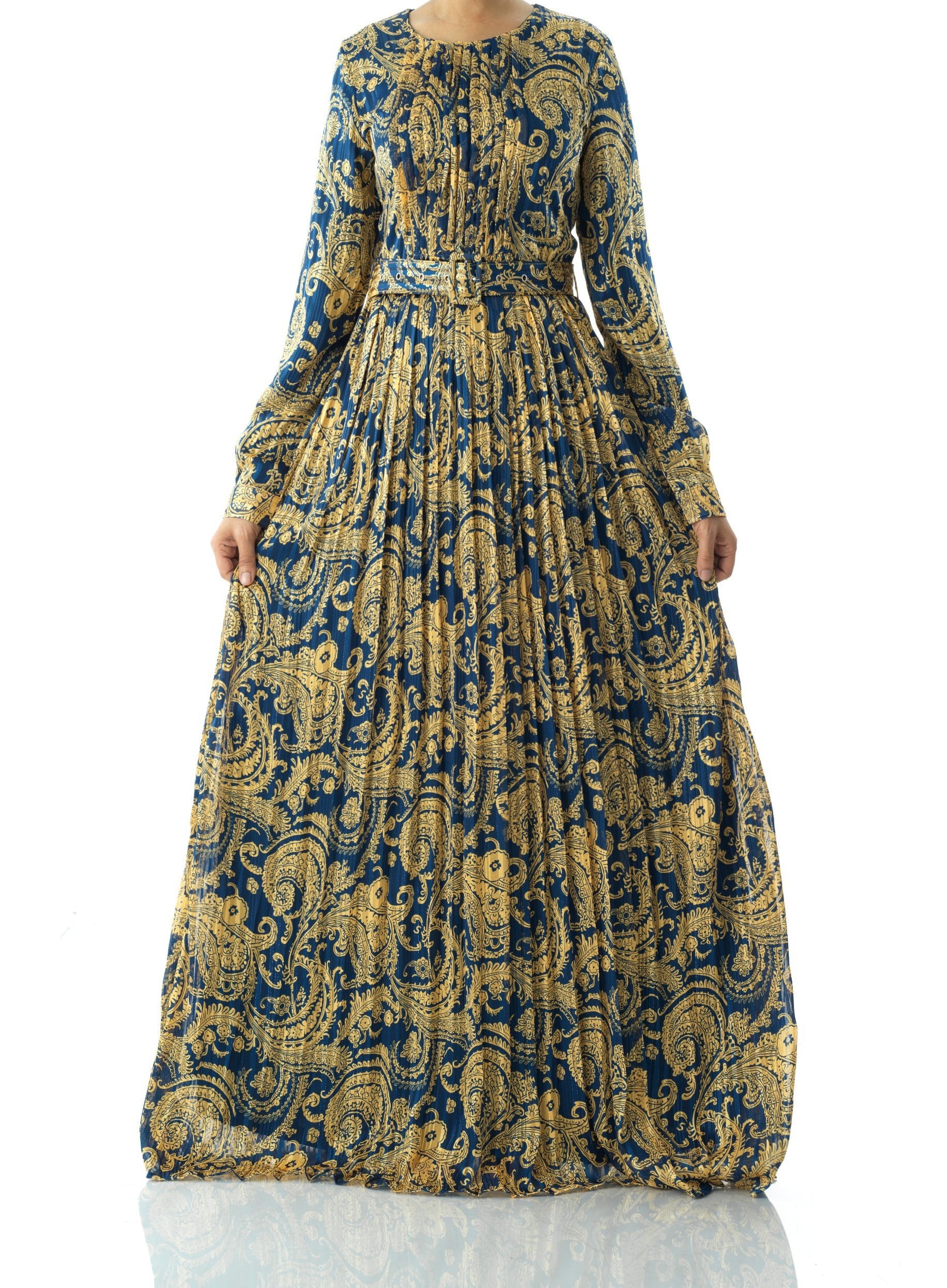 Copy of Nadine dreamy print silk chiffon maxi dress Kabayare