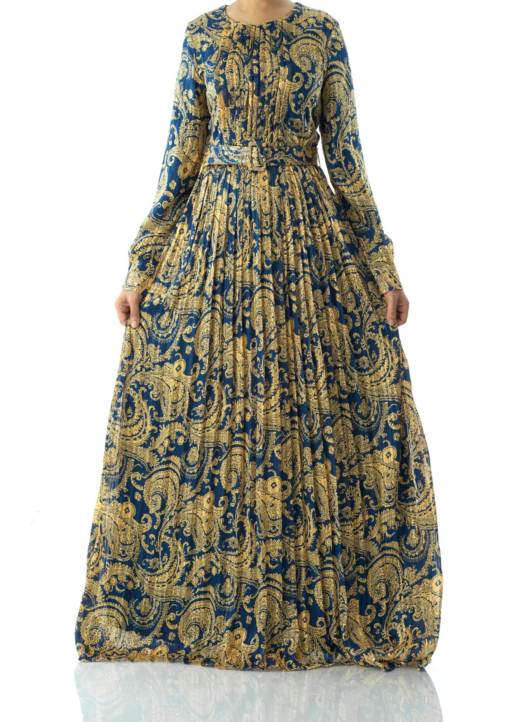 Copy of Nadine dreamy print silk chiffon maxi dress Kabayare