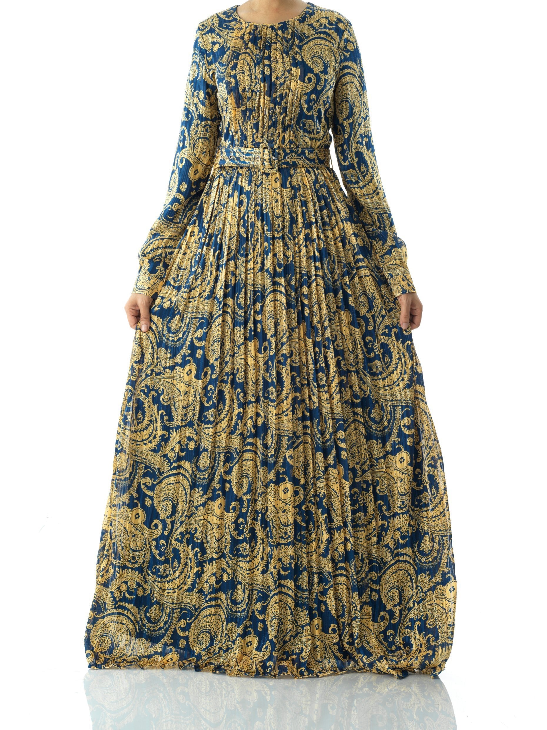 Copy of Nadine dreamy print silk chiffon maxi dress Kabayare