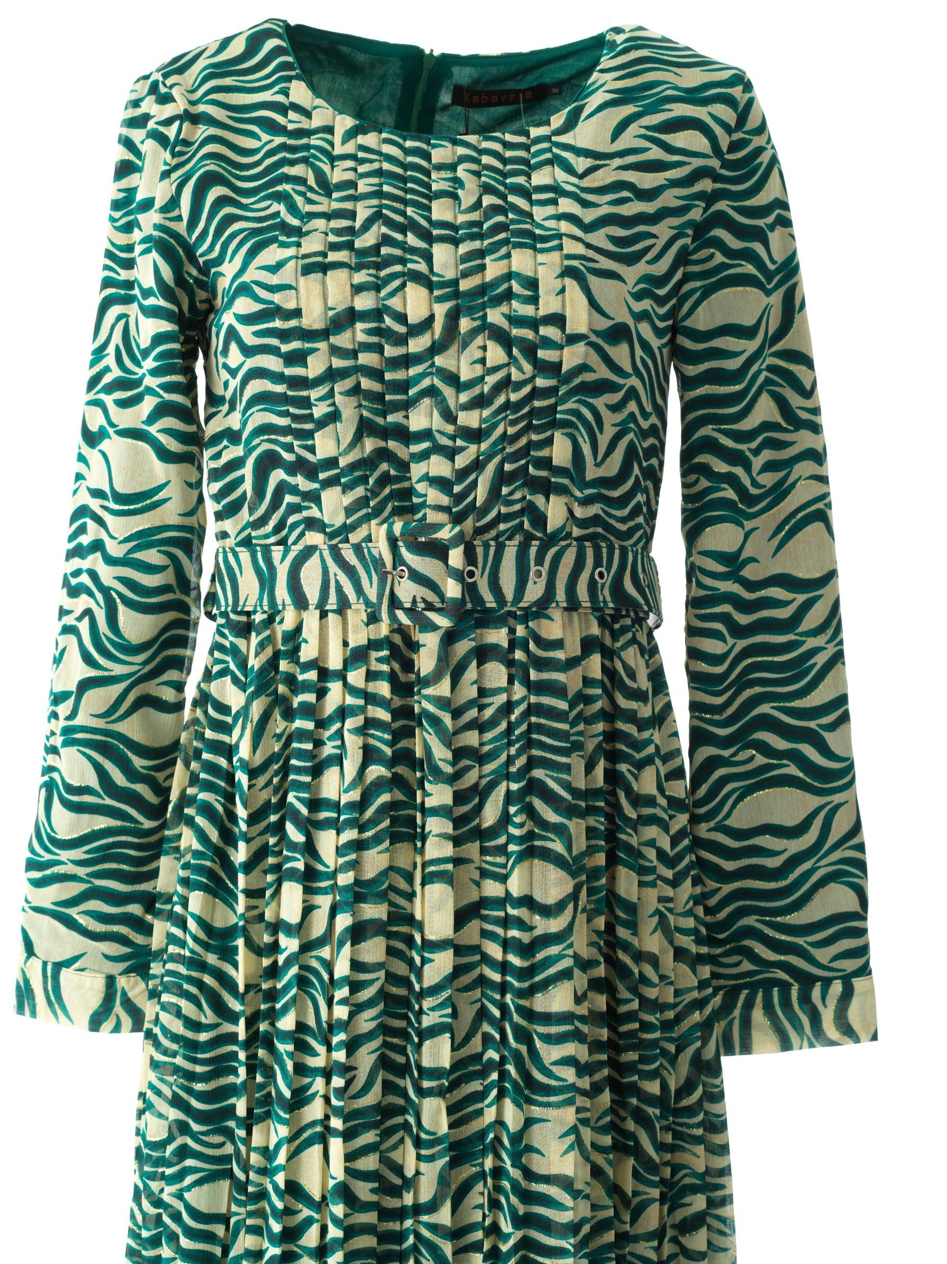 Copy of Pretty Fatima print silk chiffon maxi dress Kabayare