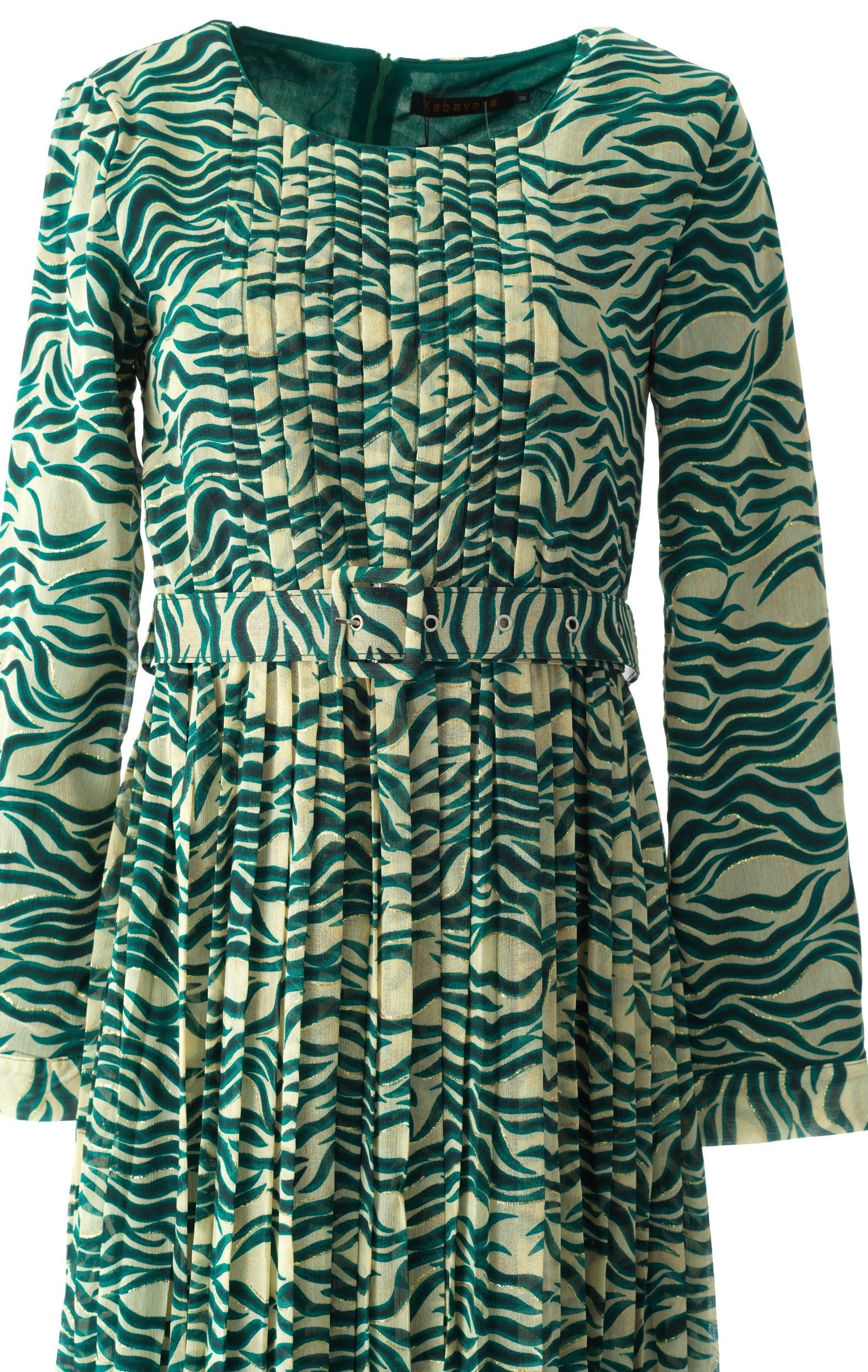 Copy of Pretty Fatima print silk chiffon maxi dress Kabayare