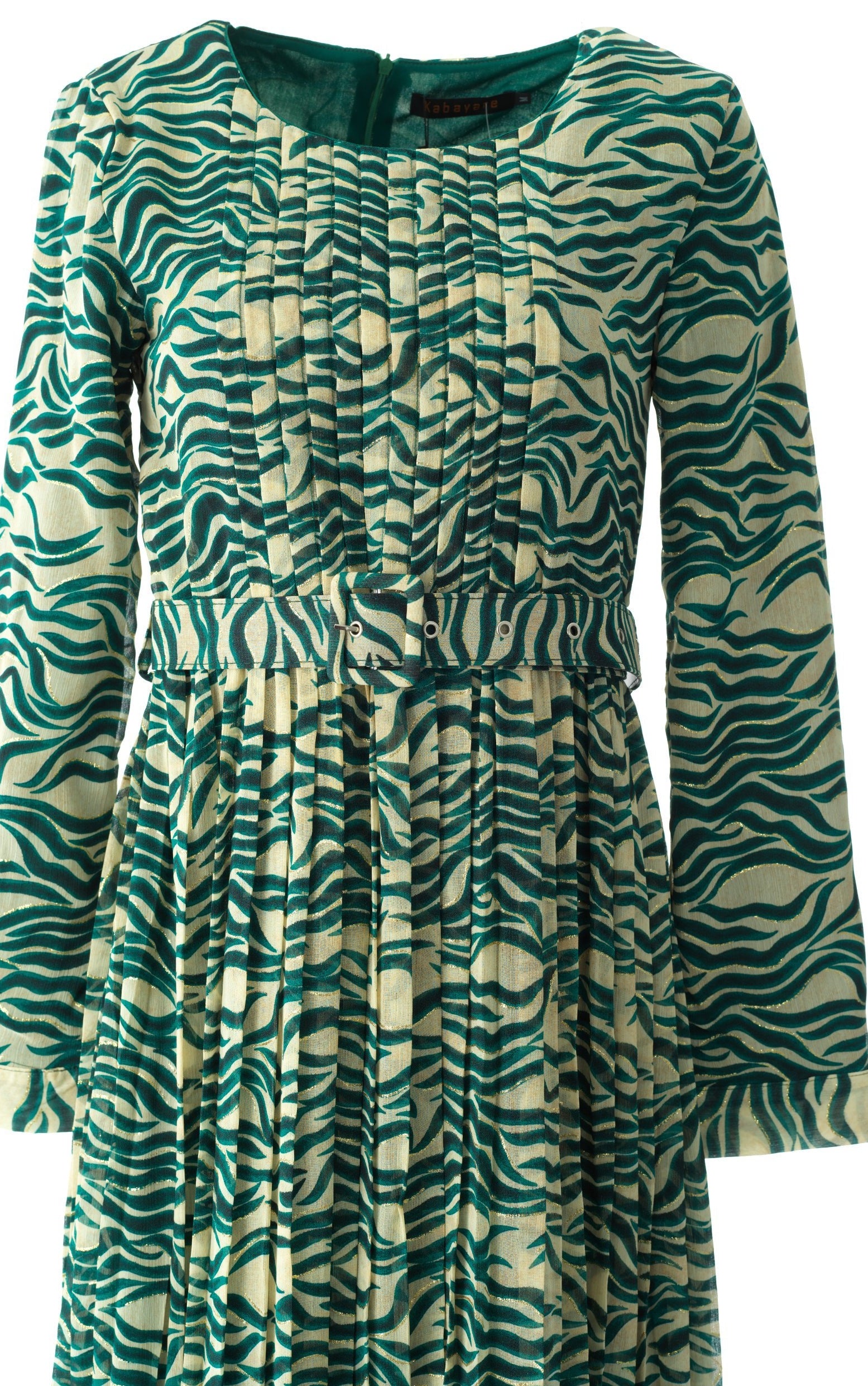 Copy of Pretty Fatima print silk chiffon maxi dress Kabayare