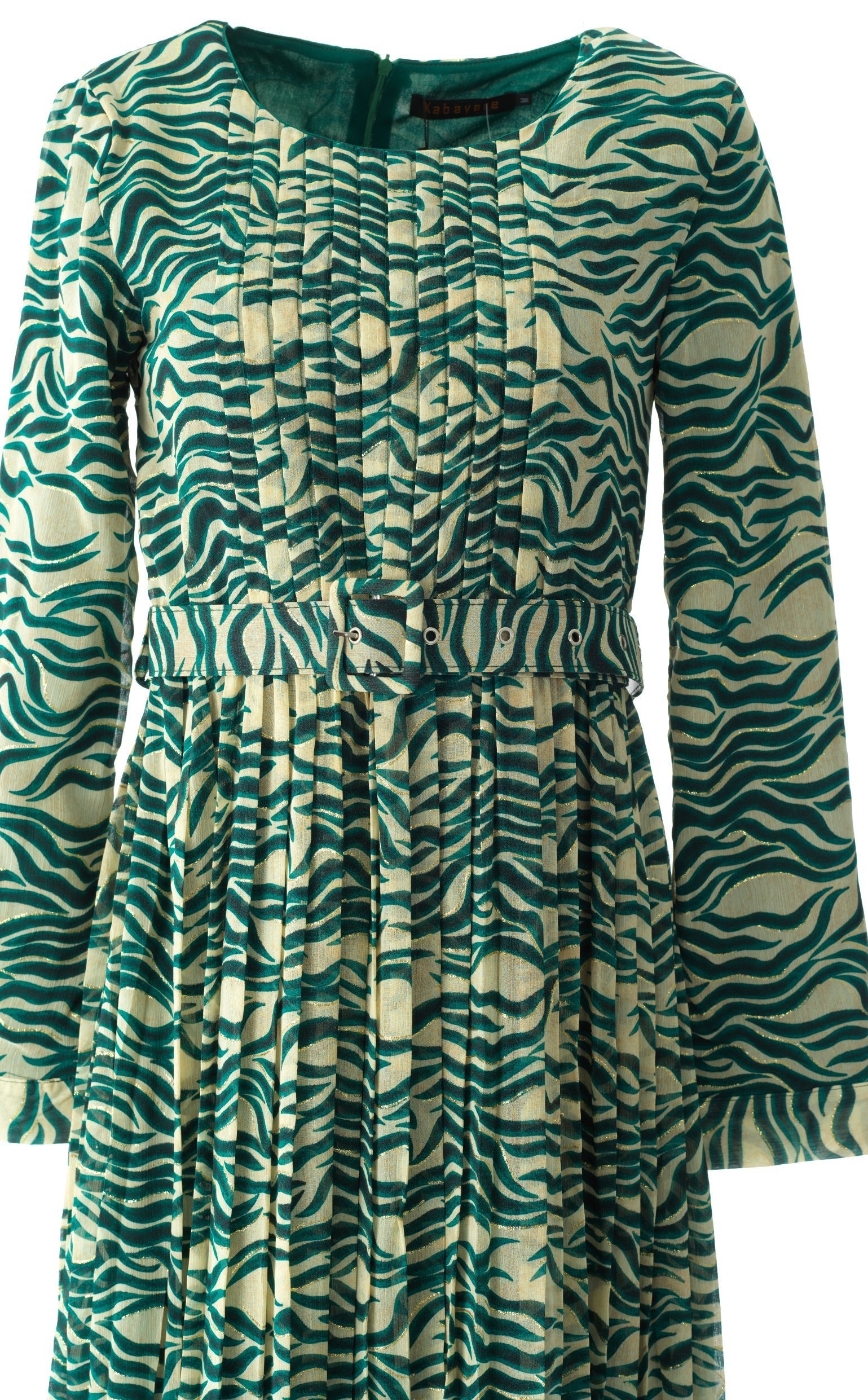 Copy of Pretty Fatima print silk chiffon maxi dress Kabayare