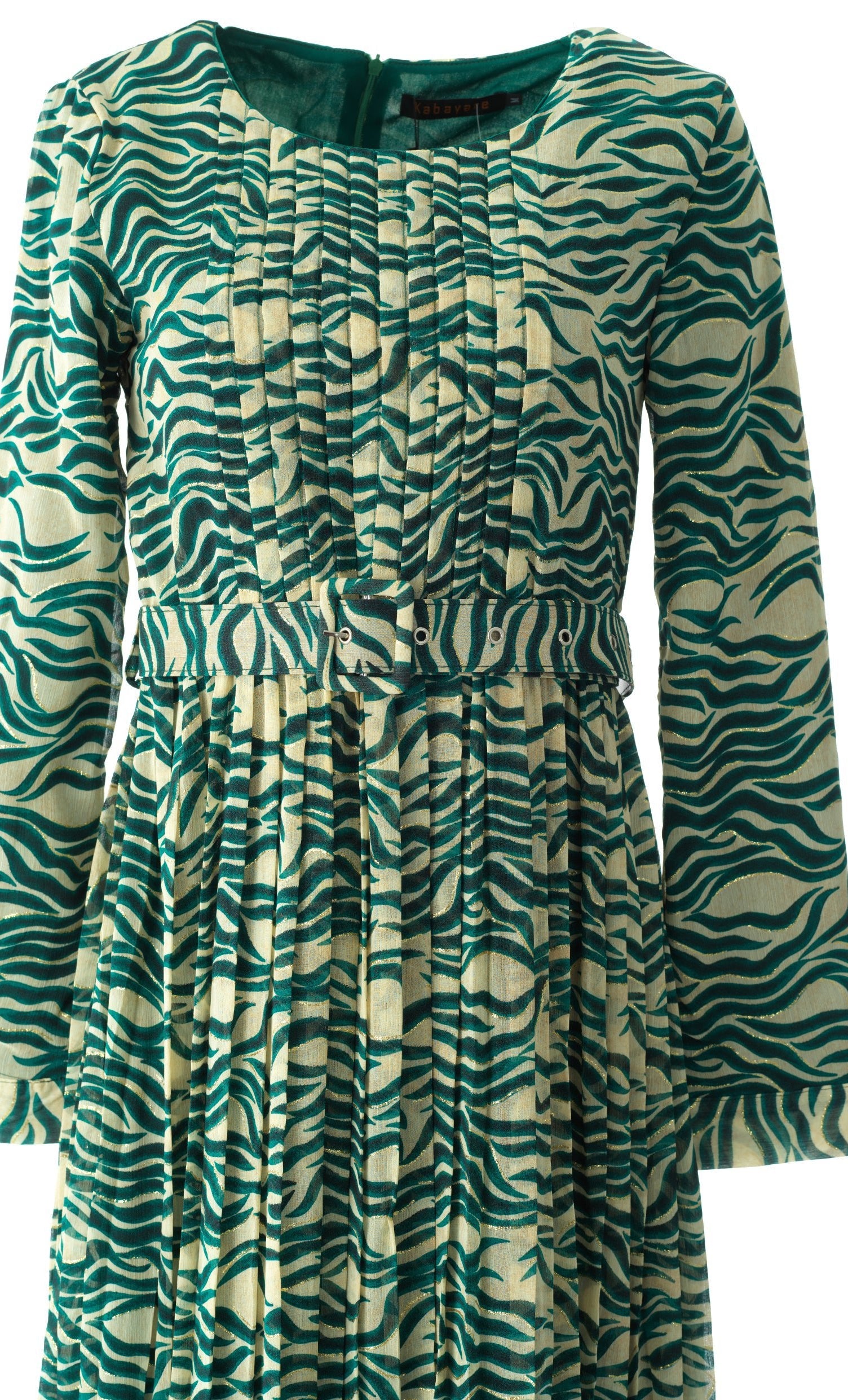 Copy of Pretty Fatima print silk chiffon maxi dress Kabayare